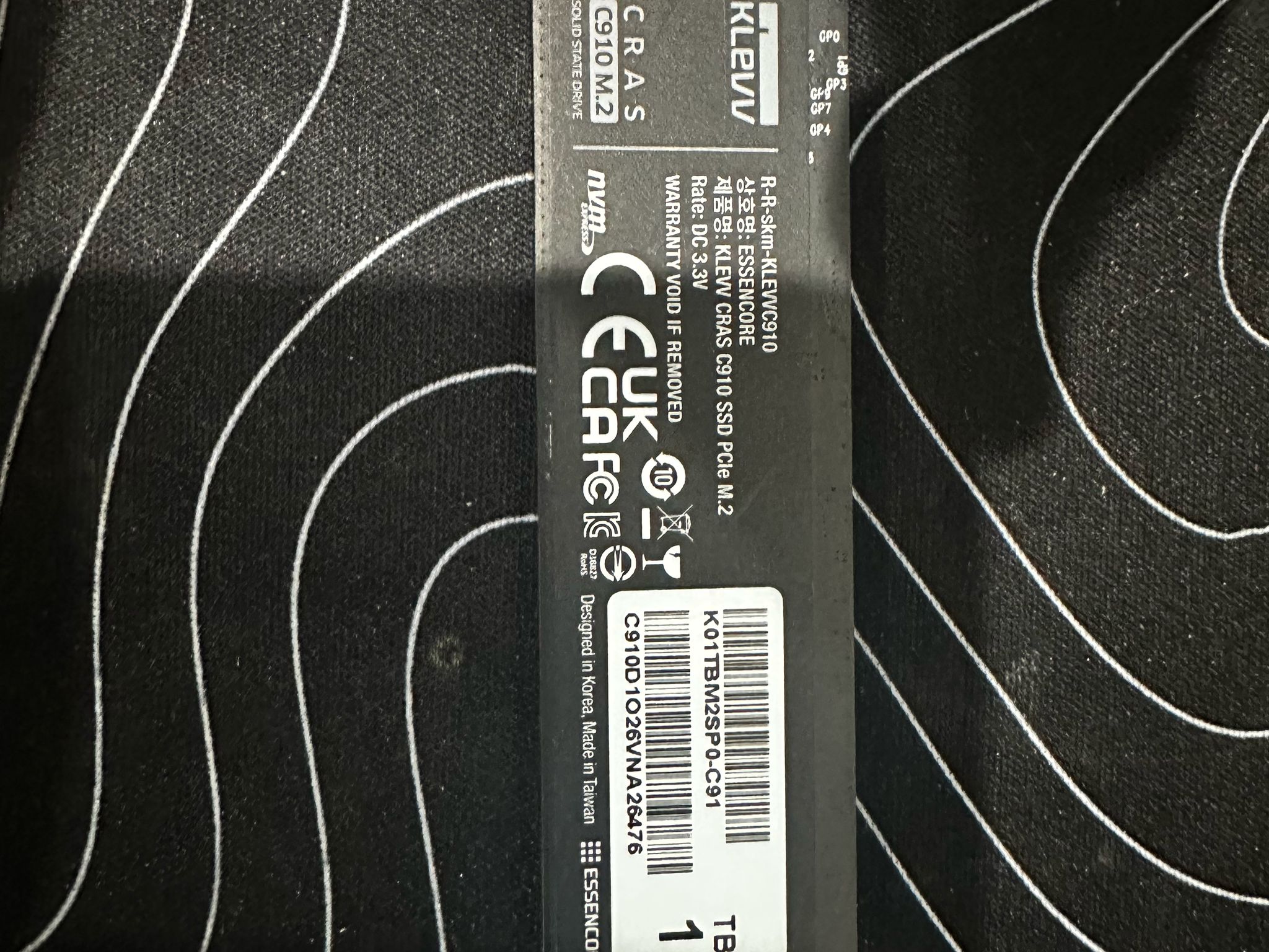 Klevv Cras C910 1tb (tested, works)