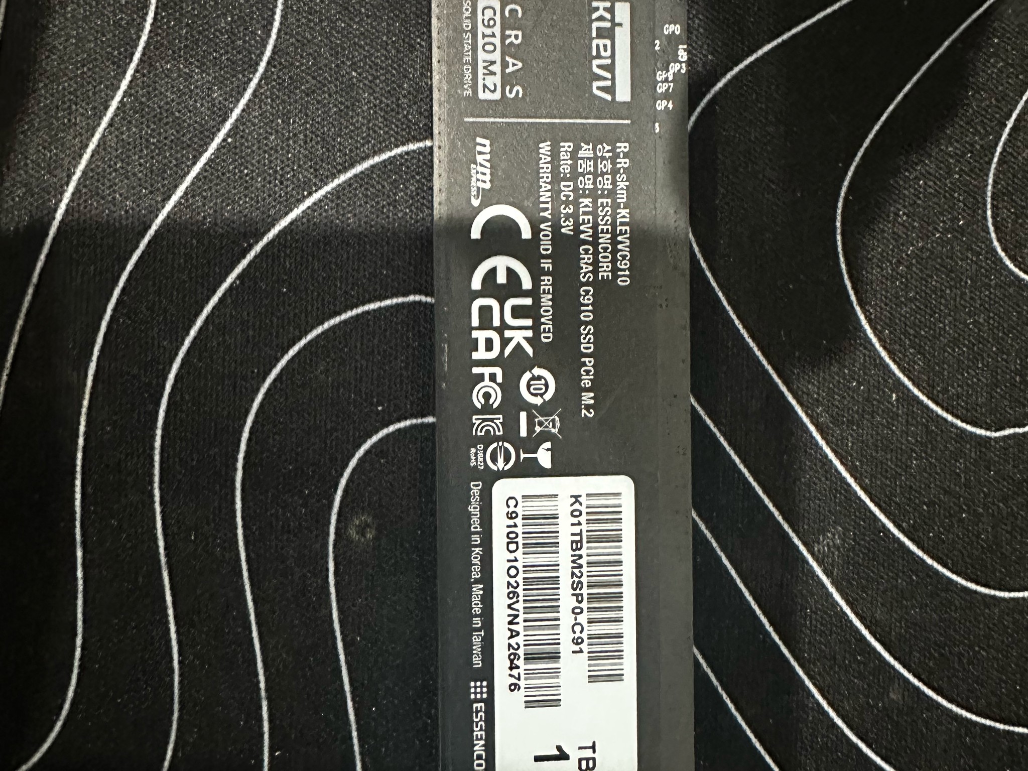 Klevv Cras C910 1tb (tested, works)