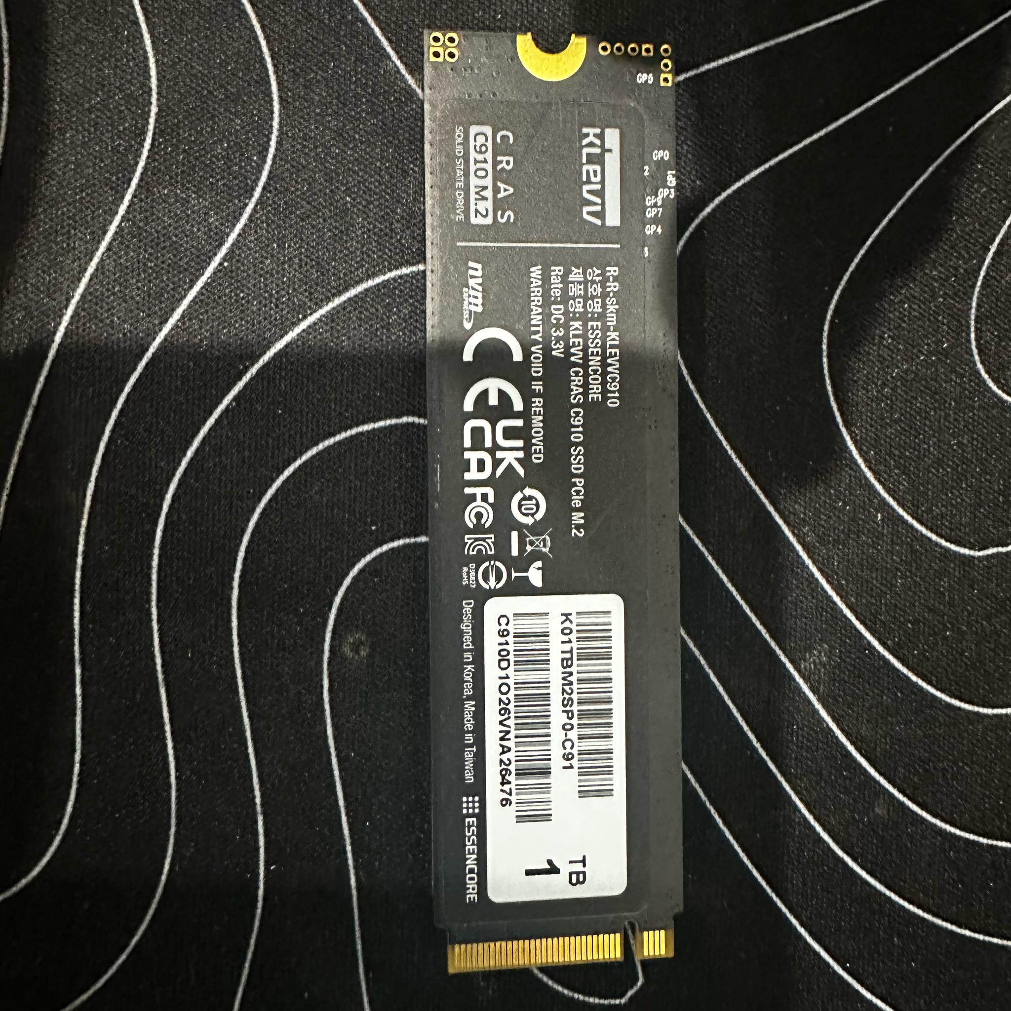 Klevv Cras C910 1tb (tested, works)