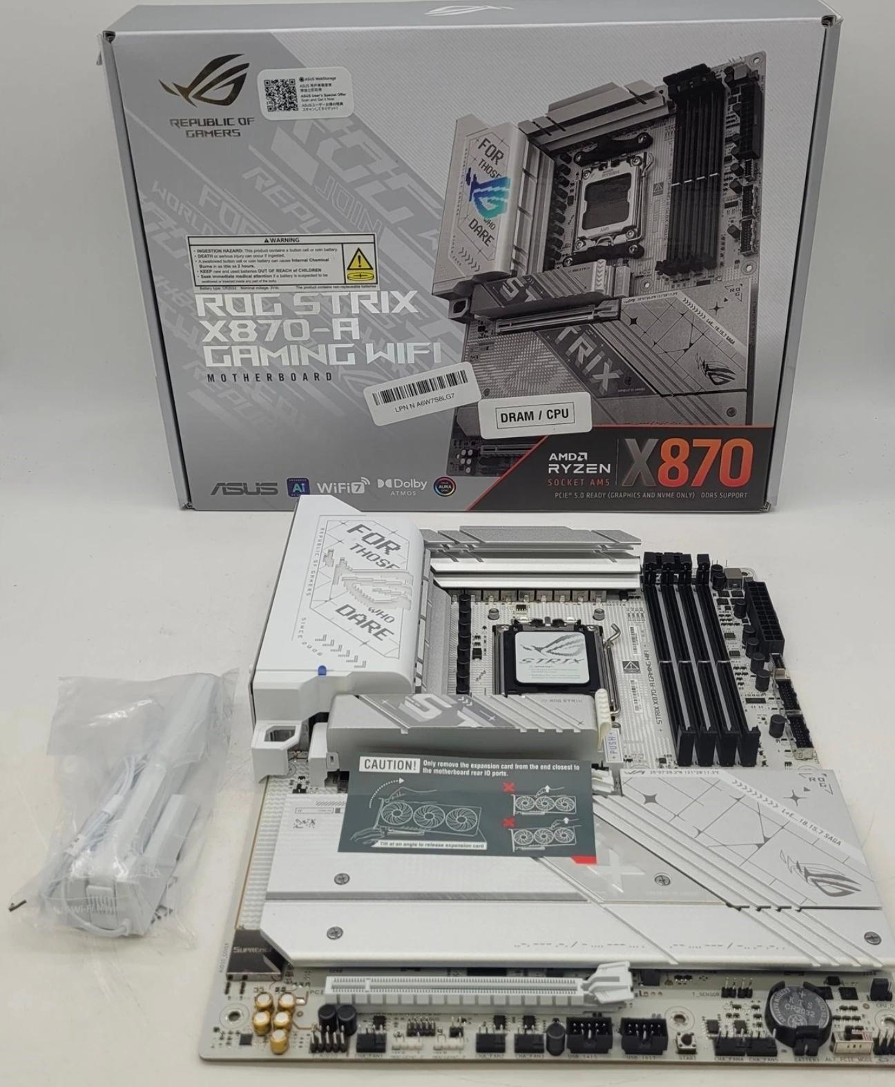 ASUS ROG STRIX X870A  GAMING WIFI + R9 7900X + 500GB NMVE AMD AM5 DDR5 PCIE 5.0