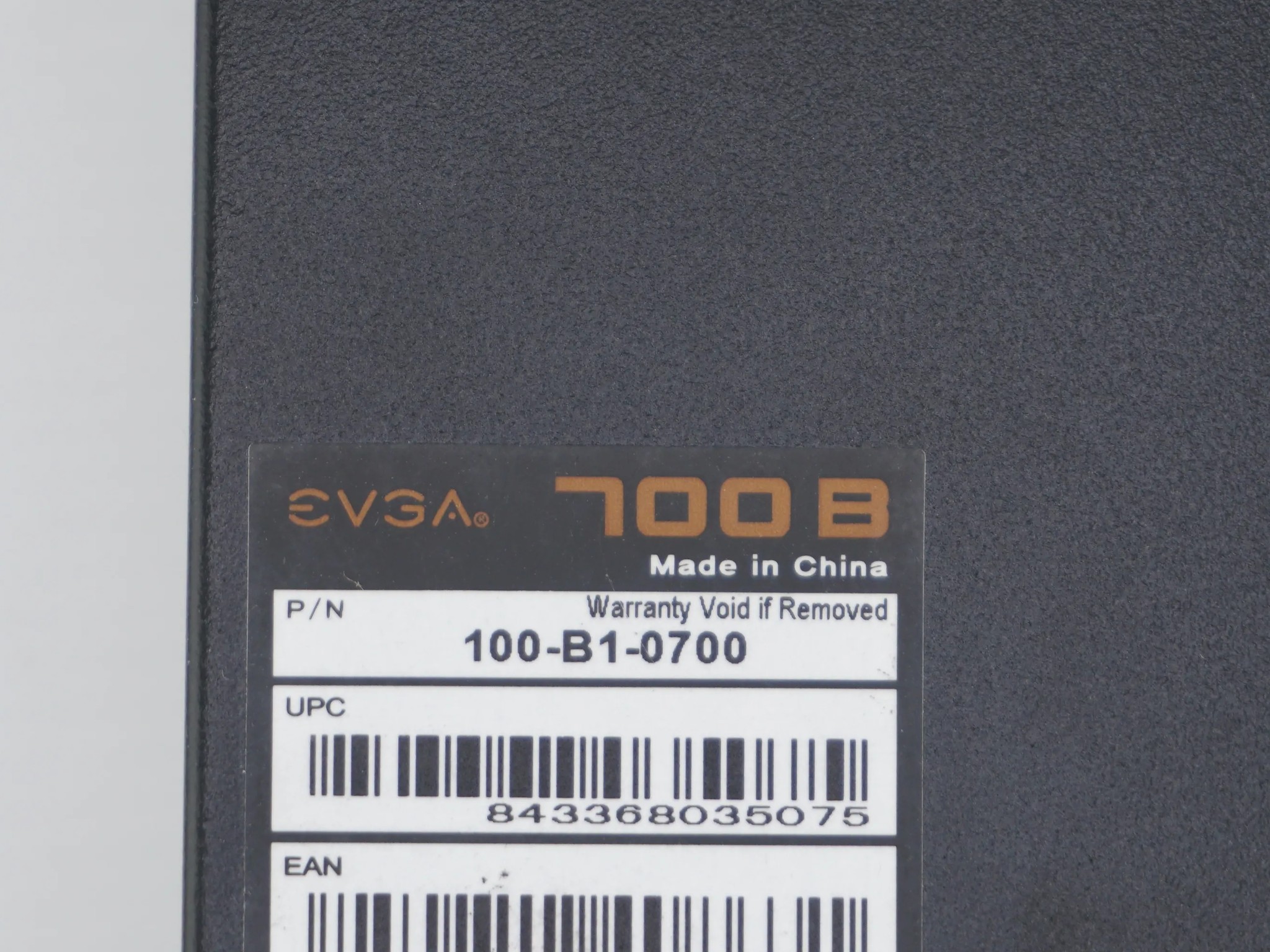 EVGA 700W B1 80+ Bronze Power Supply P/N 100-B1-0700-K1