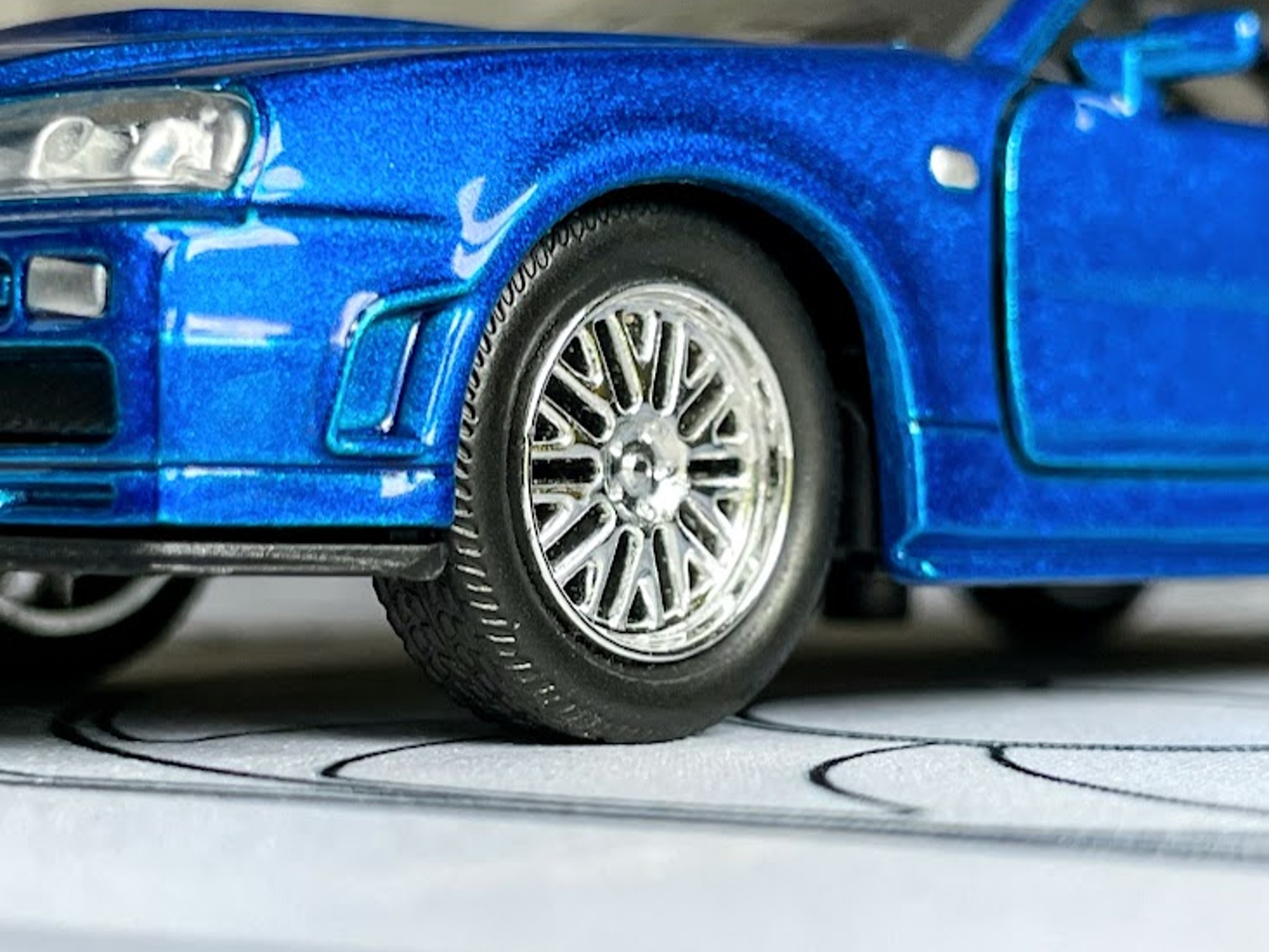 Jada Toys Fast & Furious Brian's 2002 Blue Nissan Skyline GT-R R34 Diecast Car Model 1:32