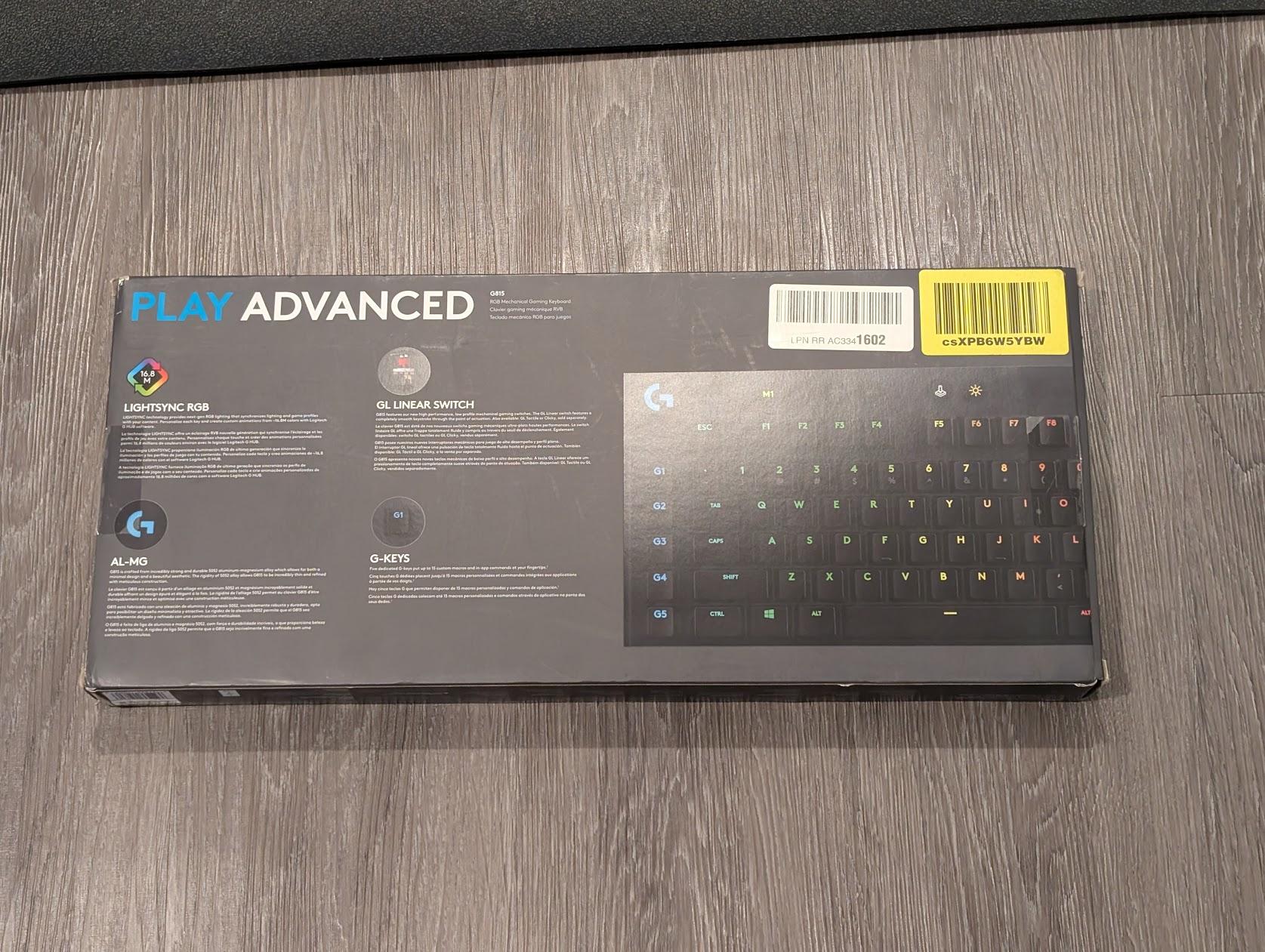 Logitech G815 LIGHTSYNC RGB Mechanical Gaming Keyboard