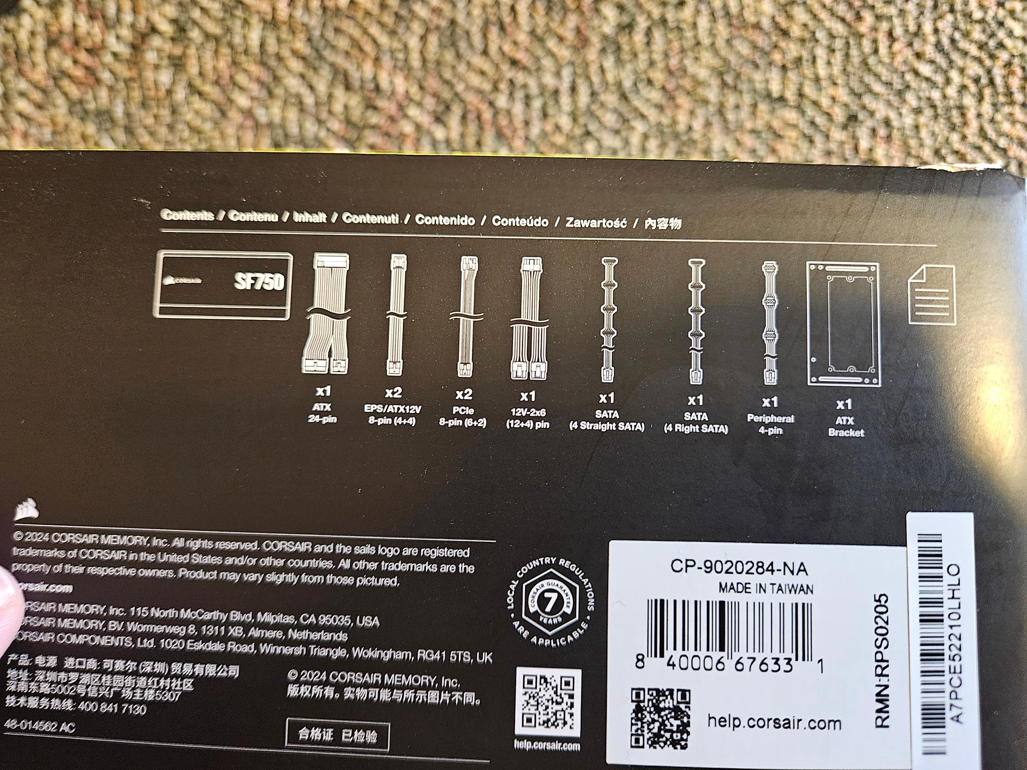 Corsair SF750W 80 PLUS® Platinum Power Supply