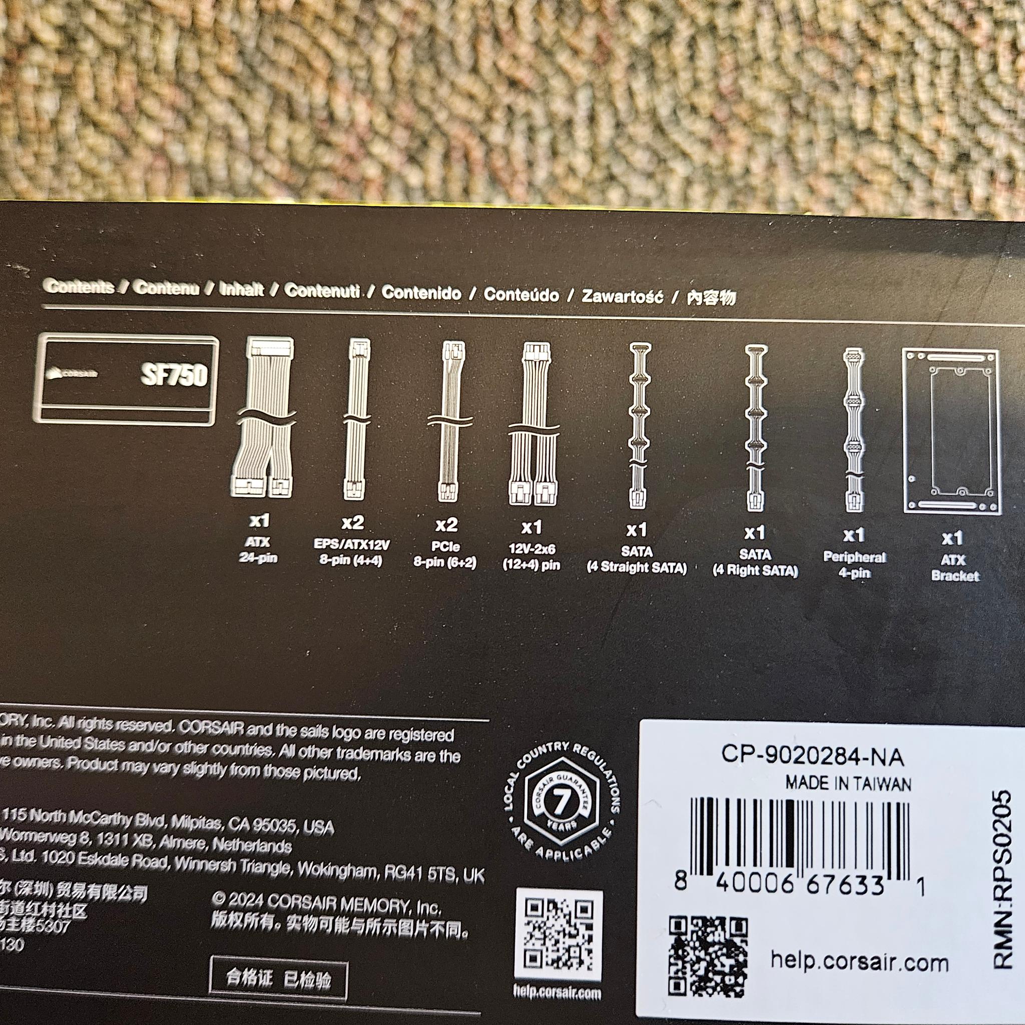 Corsair SF750W 80 PLUS® Platinum Power Supply