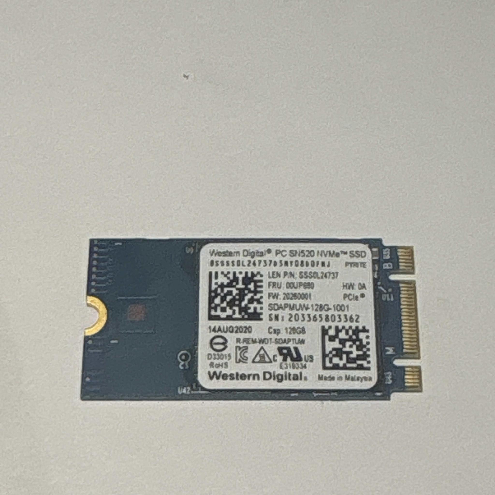 WD SN520 128GB NVMe SSD Tested Working 96% Health