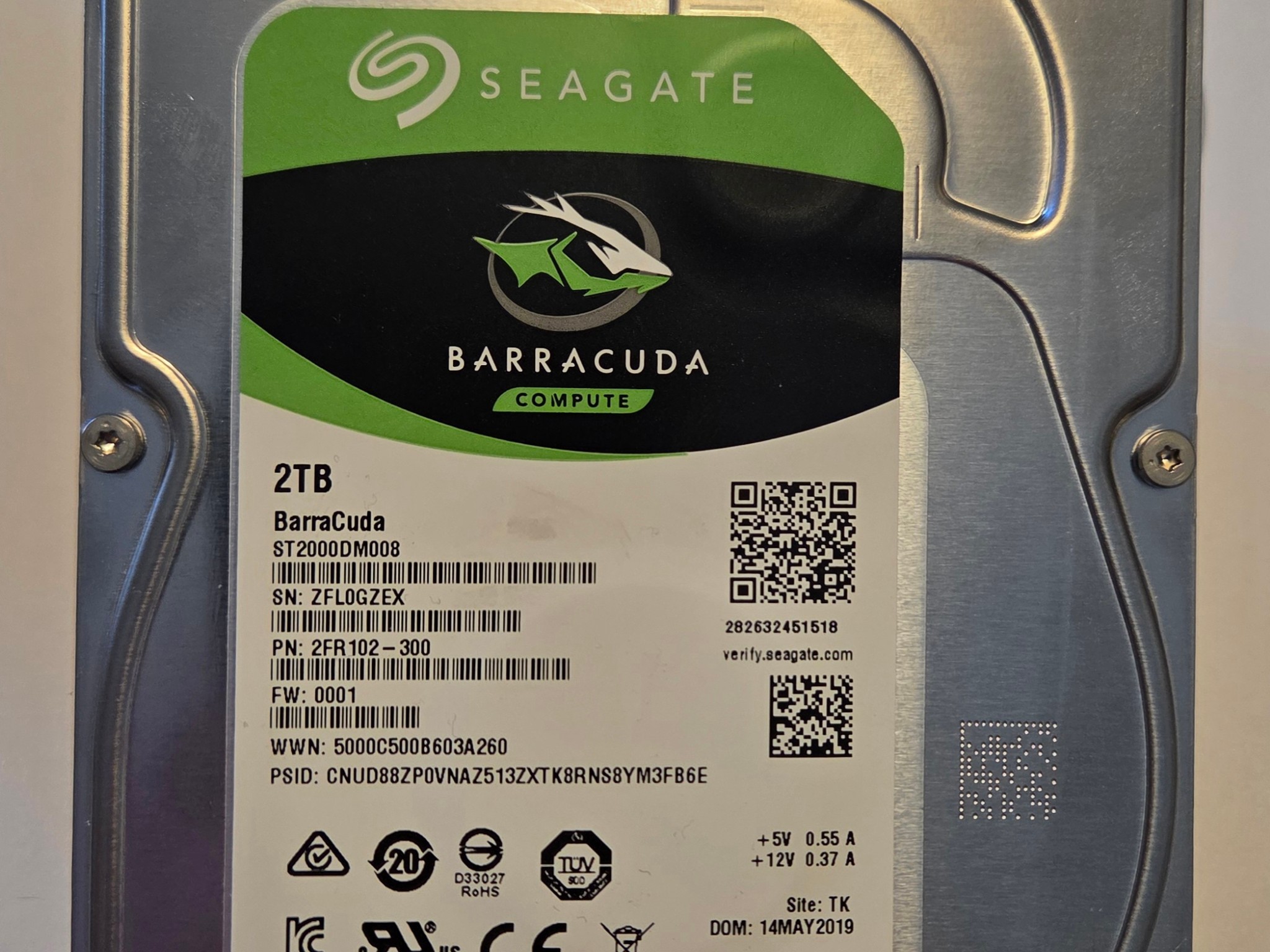 Seagate Barracuda 2TB 3.5" HDD