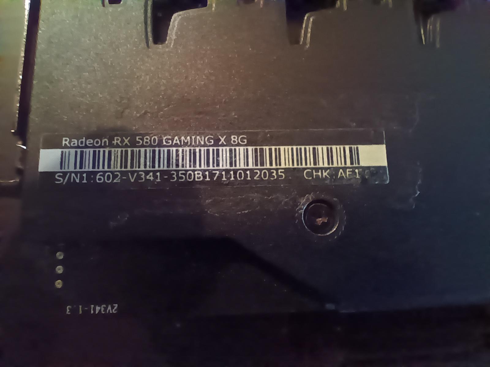 MSI Radeon RX 580 Gaming X 8GB