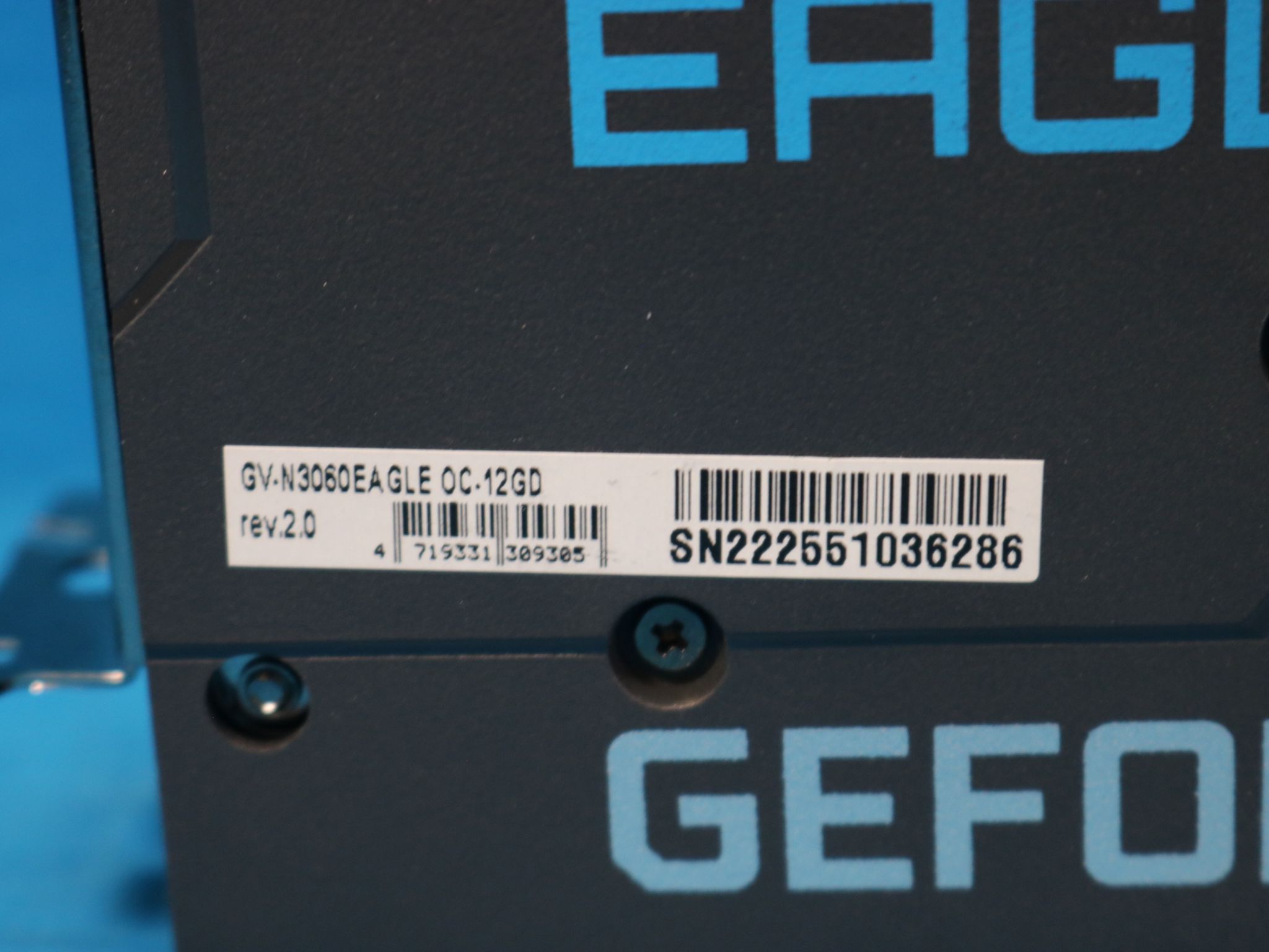 Gigabyte NVIDIA GeForce RTX 3060 Eagle OC 12GB GDDR6 PCIe 4.0 x16 Desktop GPU GV-N3060EAGLE OC-12GD
