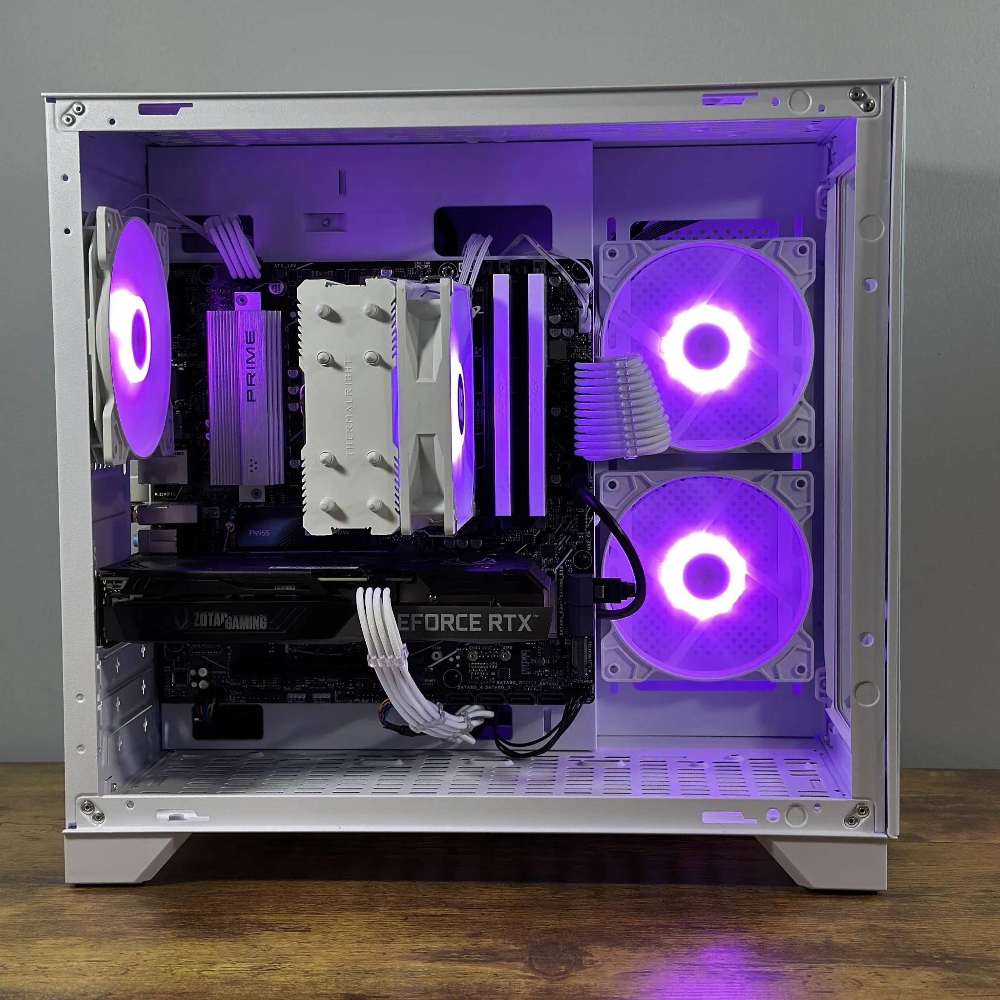 Ryzen 5 8400F | RTX 3060Ti | 32GB RAM | 1TB SSD | WIFI & BT |White RGB Gaming PC