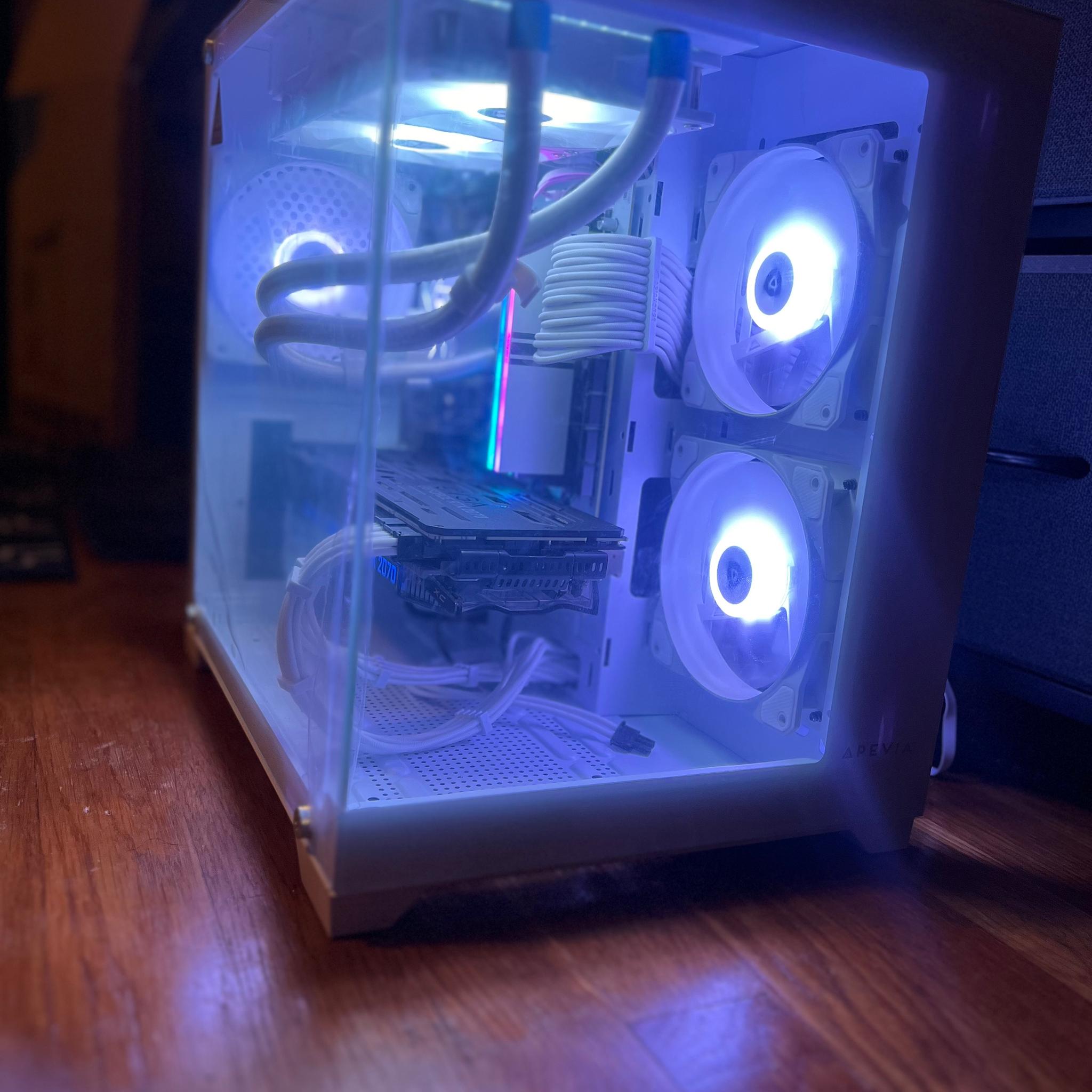 🧊ARCTIC ZERO🧊 Gaming PC Ryzen 7 5700X 16GB RAM | RTX 2070 (Beats 3060)|1TB NVMe SSD Win10 PRO
