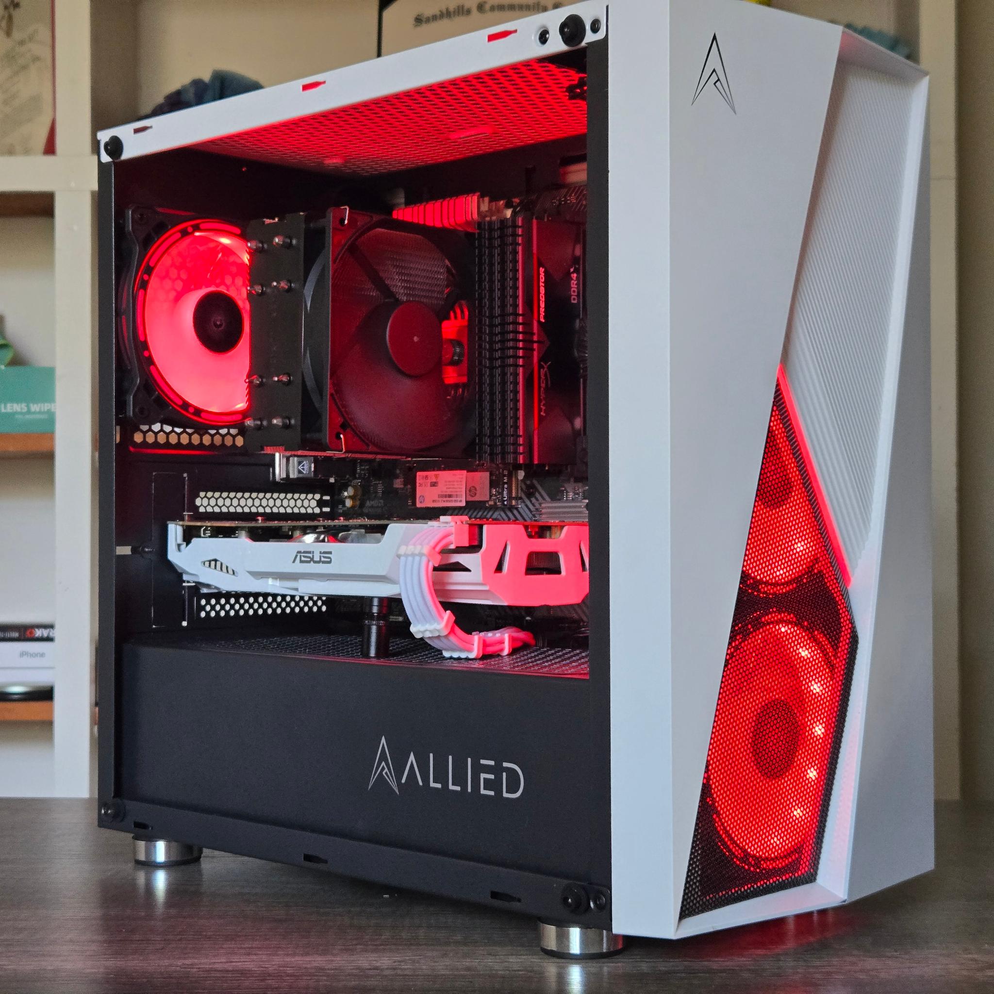 Black + White Gaming PC | Ryzen 5 2600 | GTX 1070 8GB | 16GB | 1TB