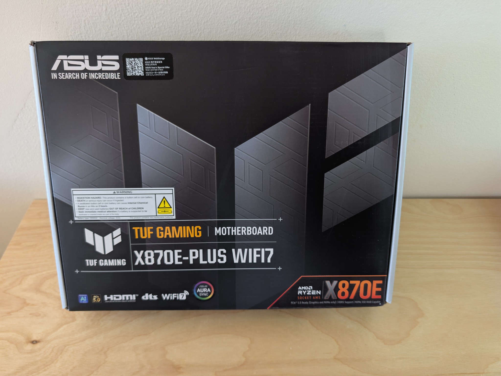 ASUS TUF Gaming X870E-PLUS WIFI7 AM5 Motherboard