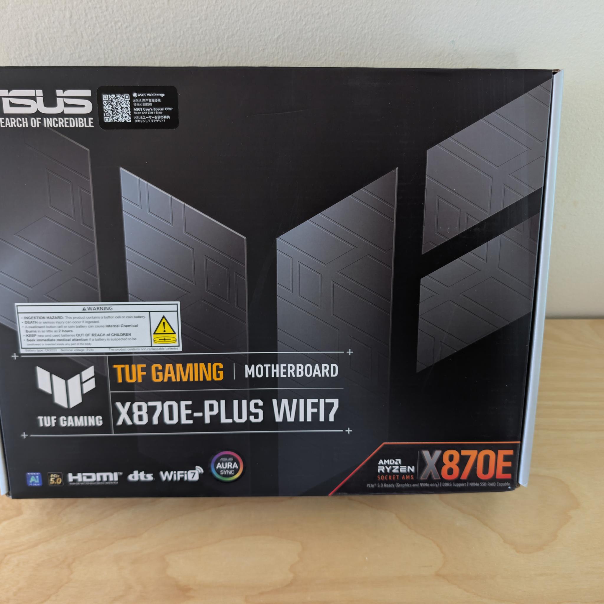 ASUS TUF Gaming X870E-PLUS WIFI7 AM5 Motherboard
