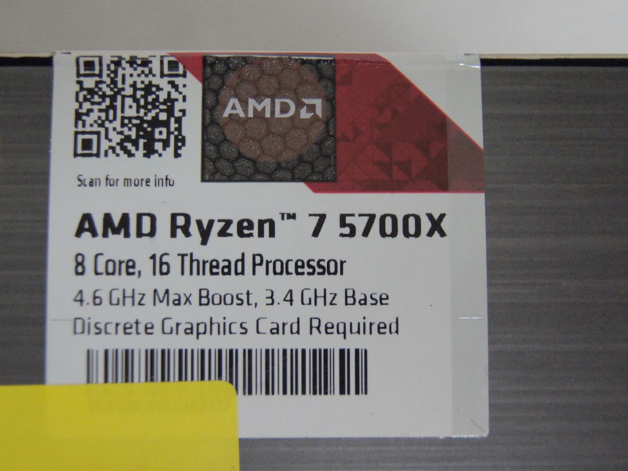 AMD Ryzen 7 5700X 8-Core, 16-Thread Unlocked Desktop Processor