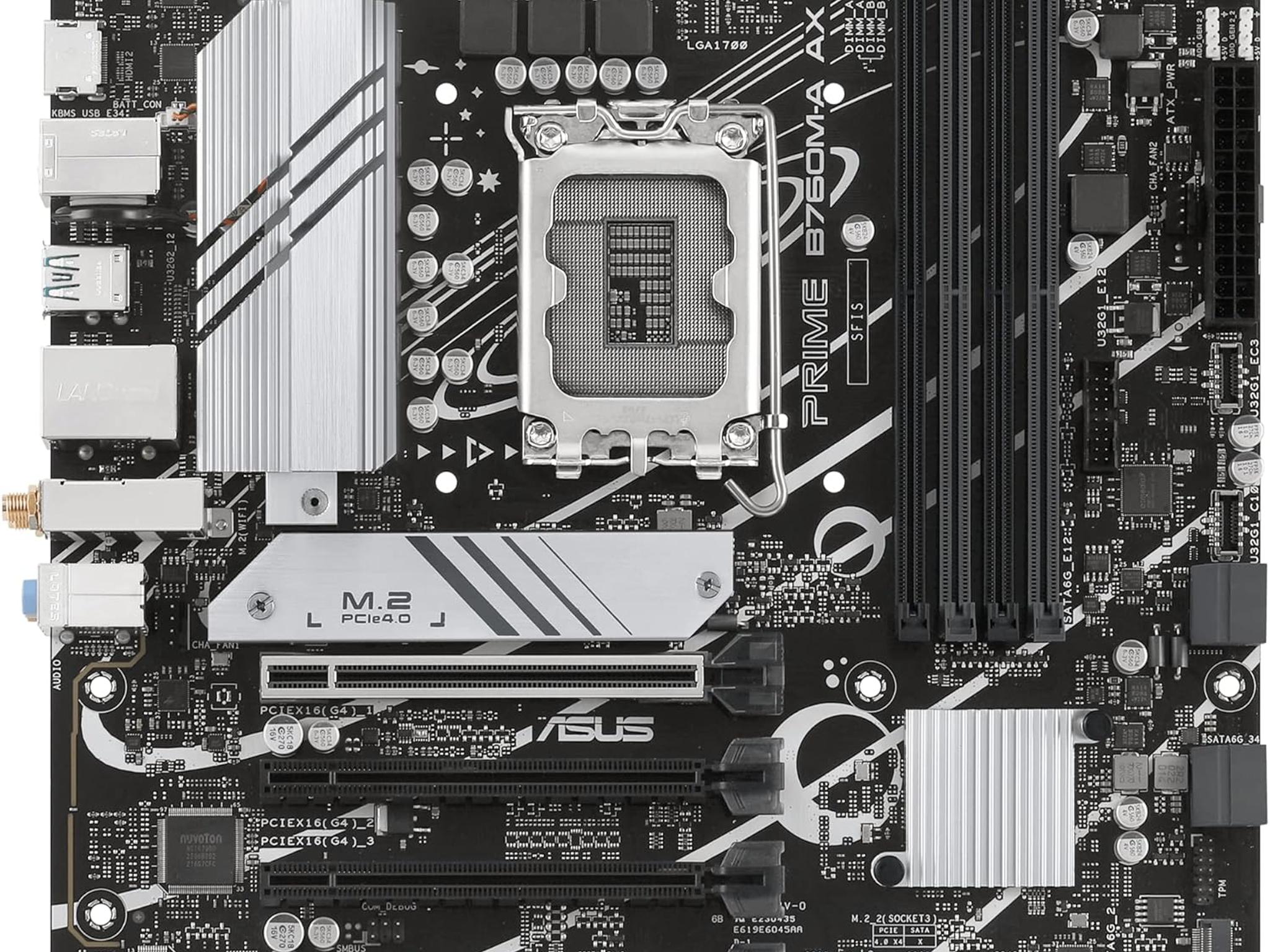 ASUS PRIME B760M-A AX Intel B760 LGA 1700 MicroATX Desktop Motherboard