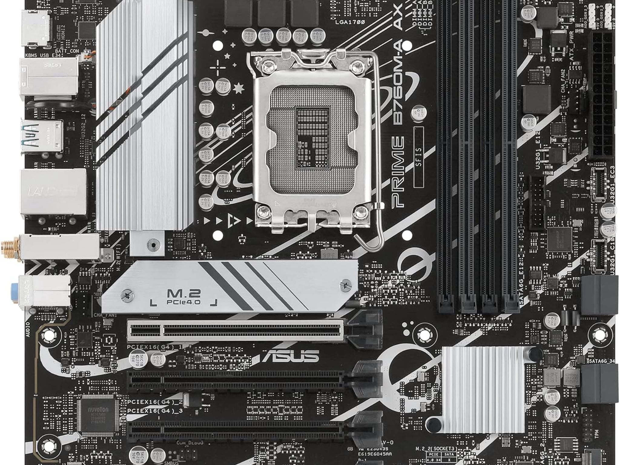 ASUS PRIME B760M-A AX Intel B760 LGA 1700 MicroATX Desktop Motherboard