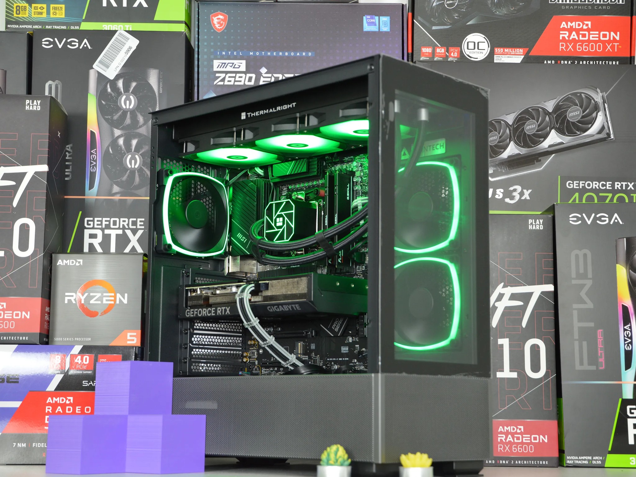 ⚡⚡| RTX 4070 12GB| RYZEN 7 7700X | 32 GB DDR5 RAM | 2TB NVME SSD | Electric Night |