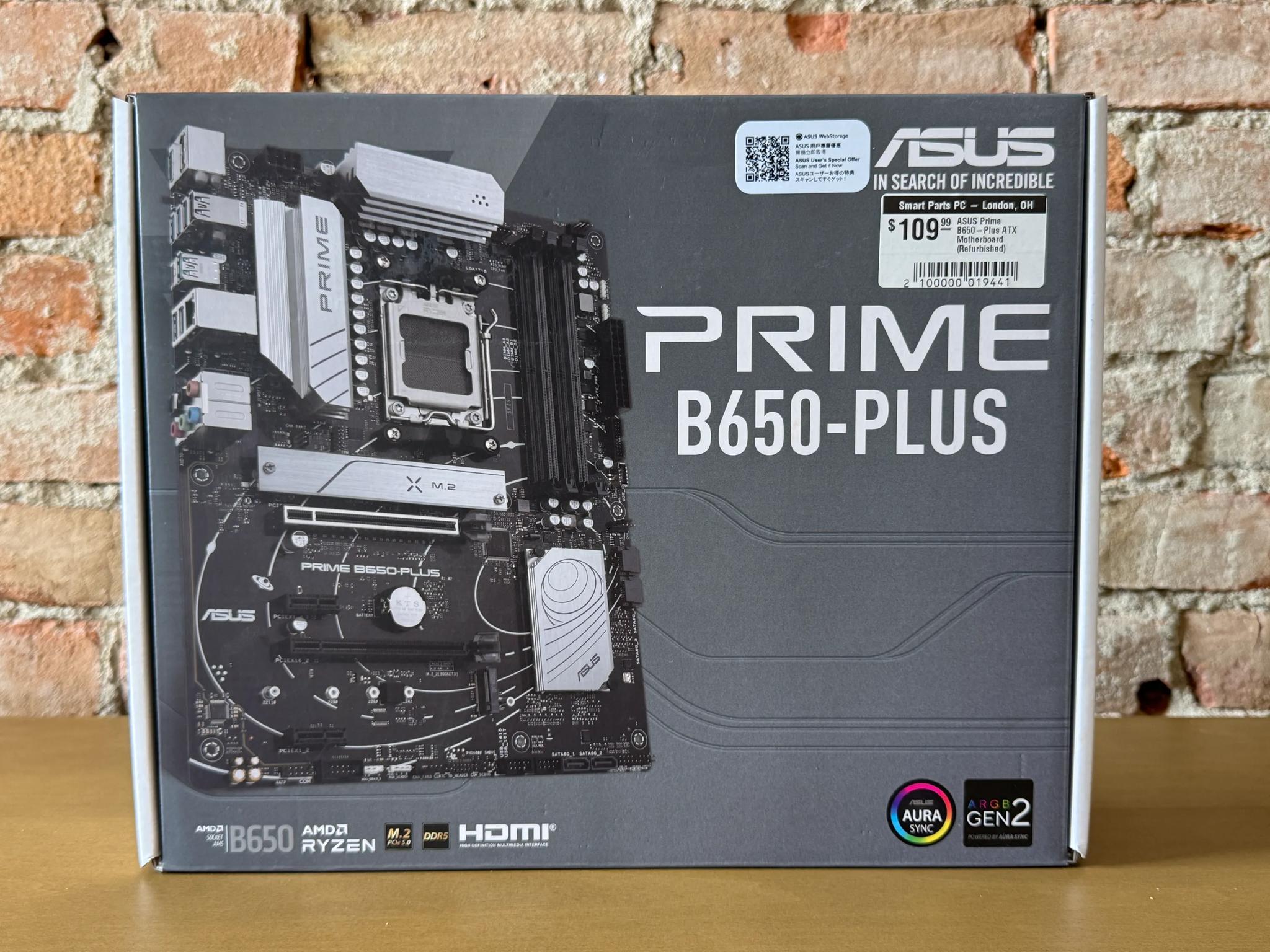 ASUS Prime B650-Plus ATX Motherboard (Refurbished)