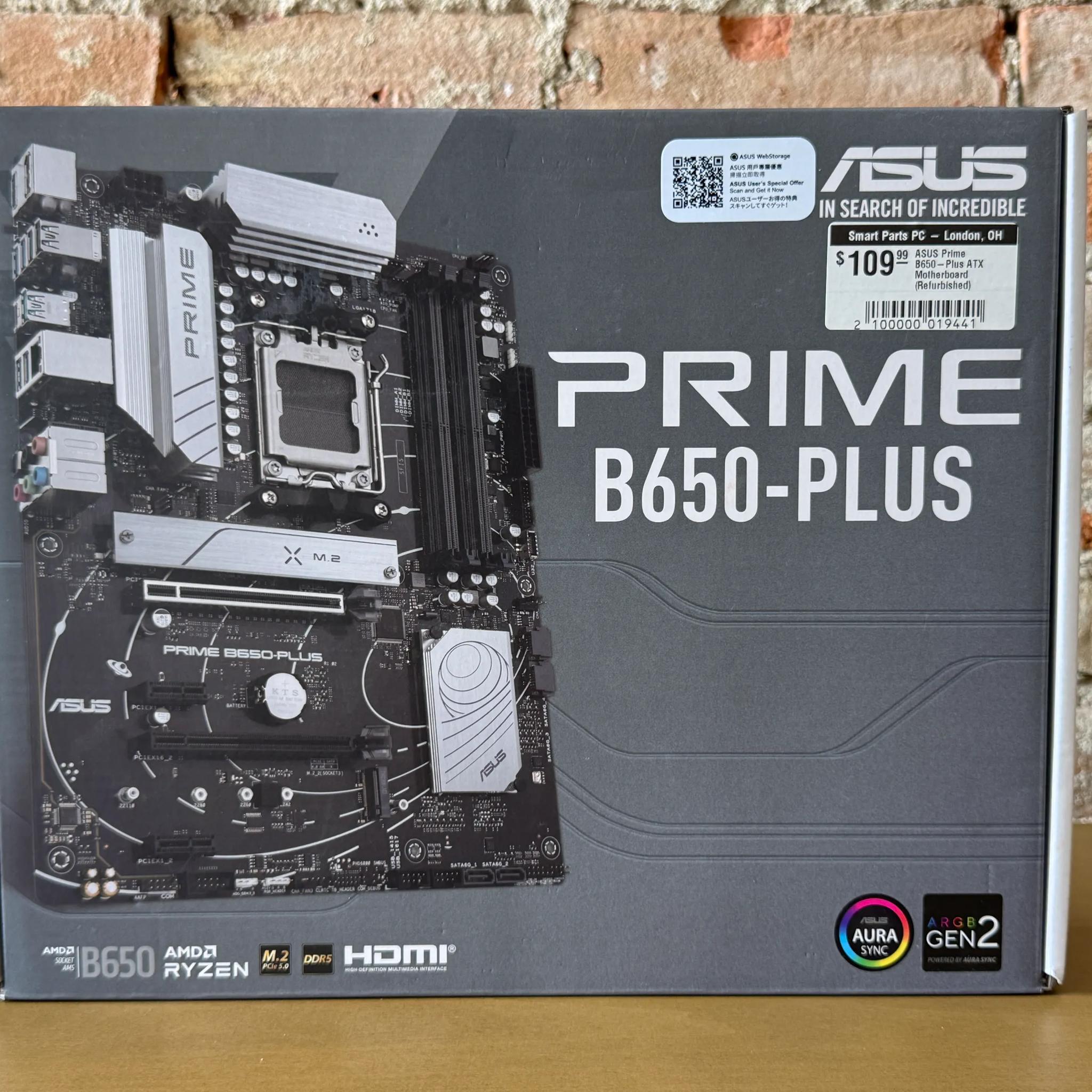 ASUS Prime B650-Plus ATX Motherboard (Refurbished)