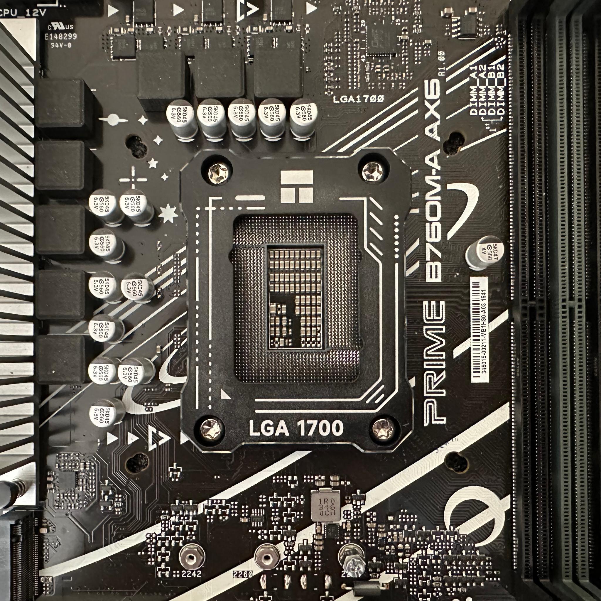 ASUS Prime B760M-A AX6 + LGA1700 Anti-Bend Contact Frame