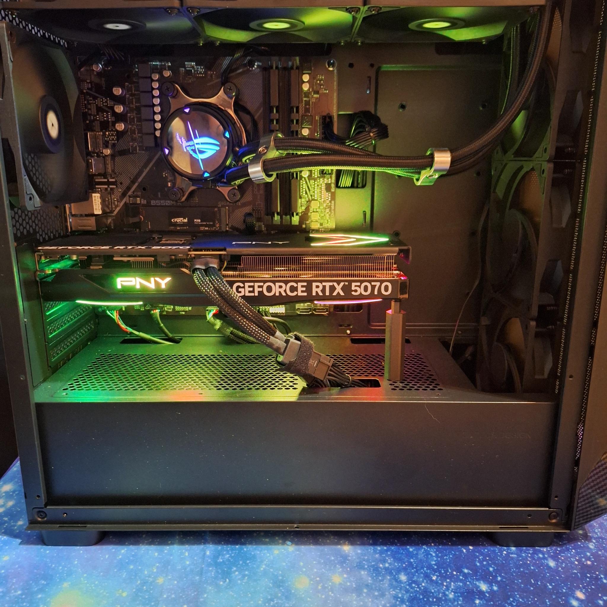 🖤 RTX 5070 + Ryzen 7 • Silent MicroATX Gaming Rig • ROG 360 AIO • DLSS 3 Ready