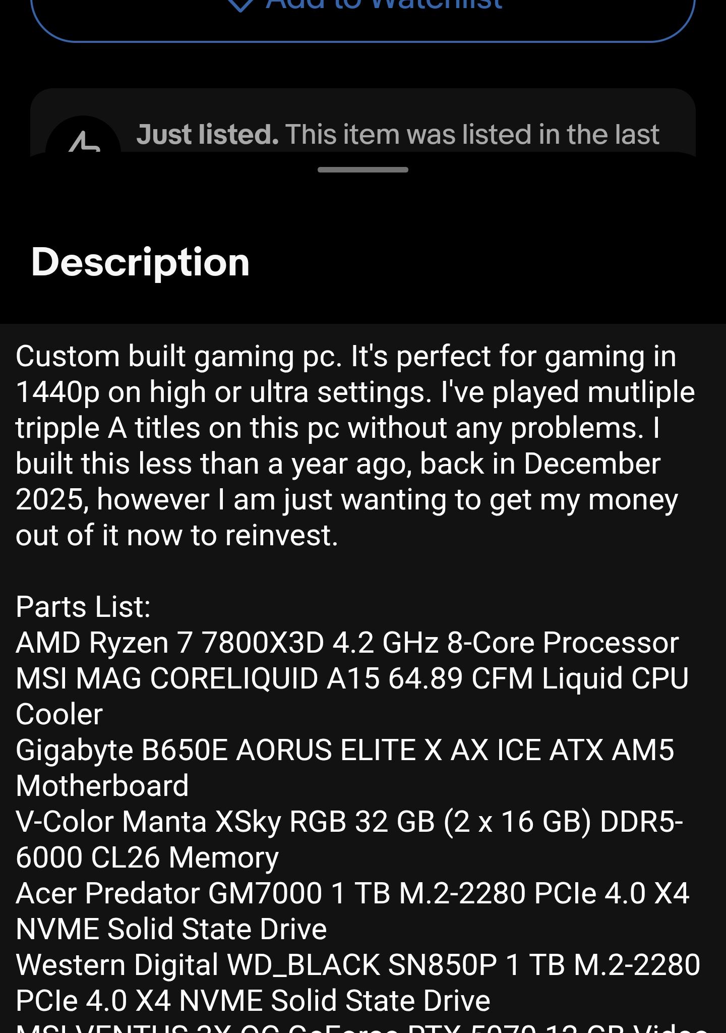 ● White Custom PC ● Ryzen 7 7800X3D | Gefore RTX 5070 12GB | 32GB DDR5-6000 NVME