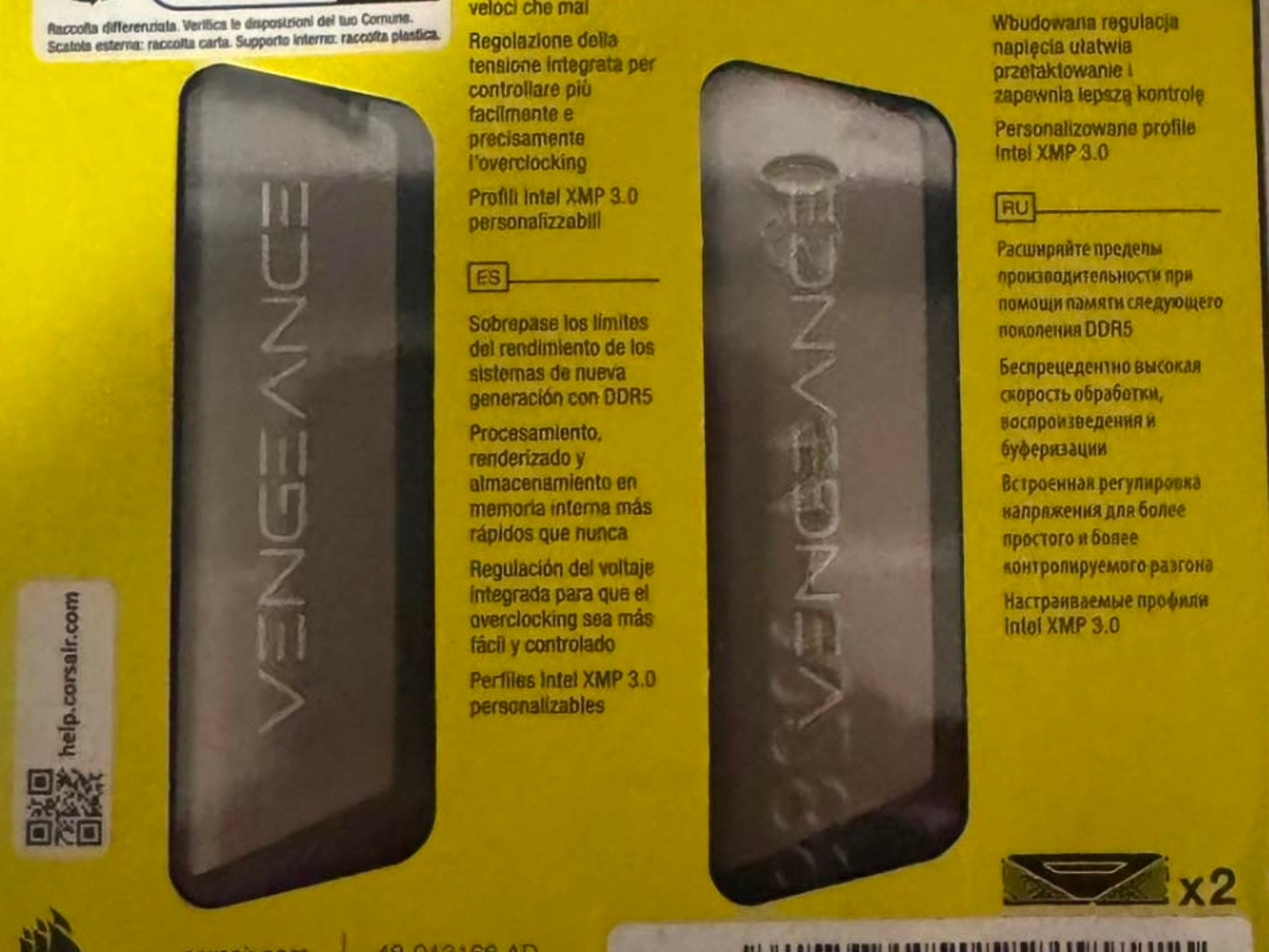 Corsair vengeance 64gb ddr5 5200mhz