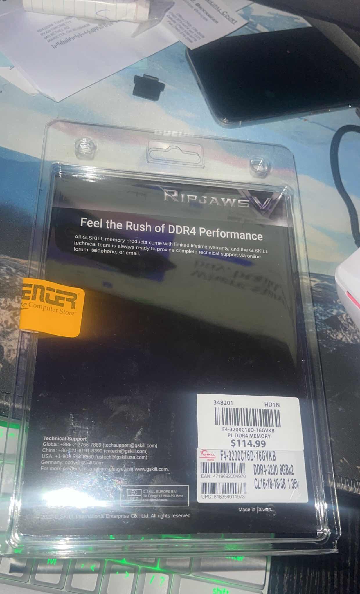 AMD Ryzen 5 5600X3D, ASUS TUF Gaming B550 Plus WiFi II DDR4, G.Skill Ripjaws V 16GB DDR4-3200