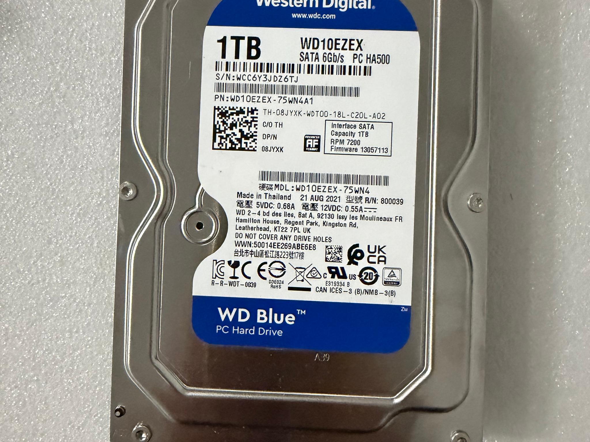 Western Digital WD Blue 1TB SATA HDD Free Shipping