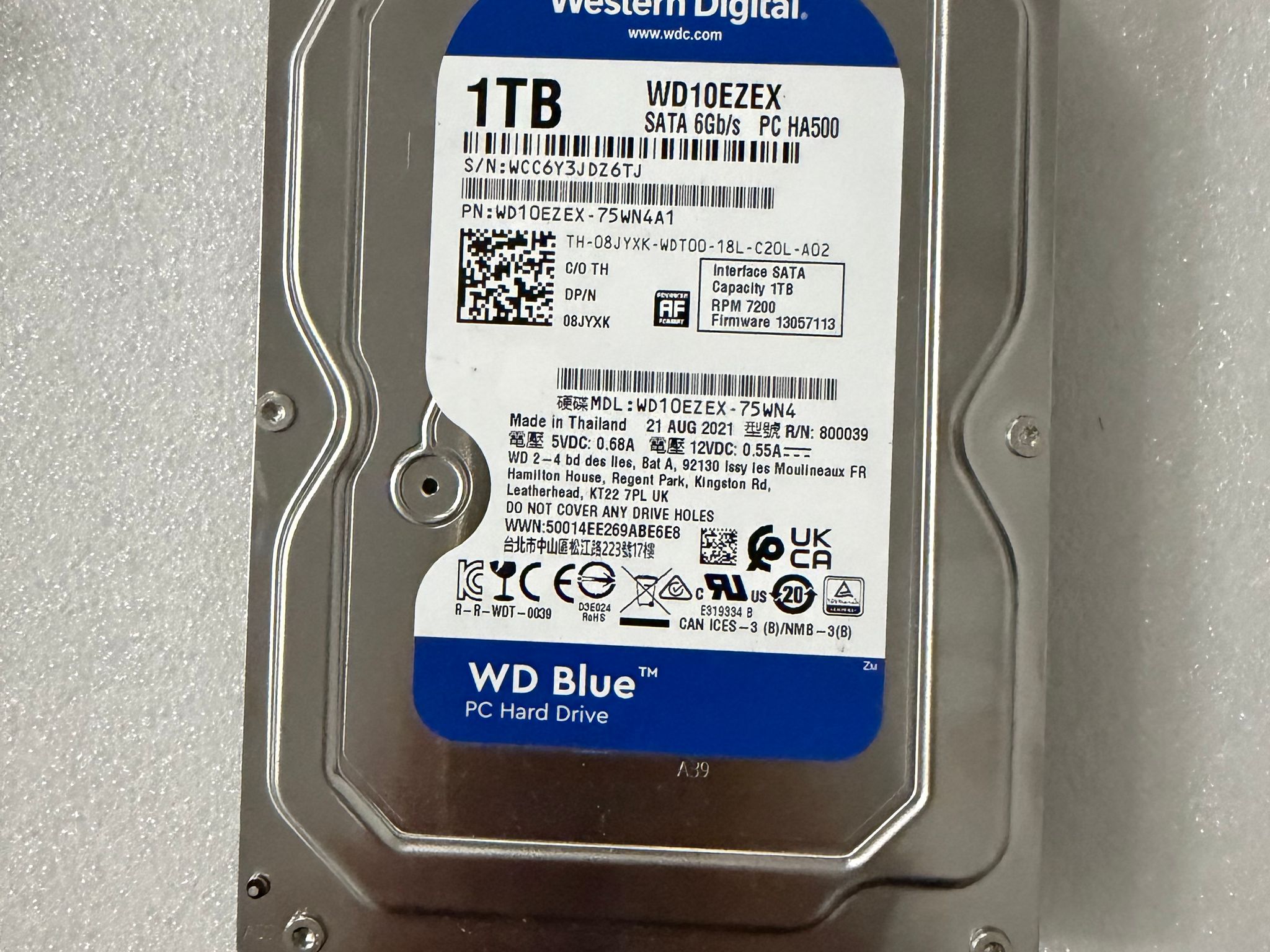 Western Digital WD Blue 1TB SATA HDD Free Shipping