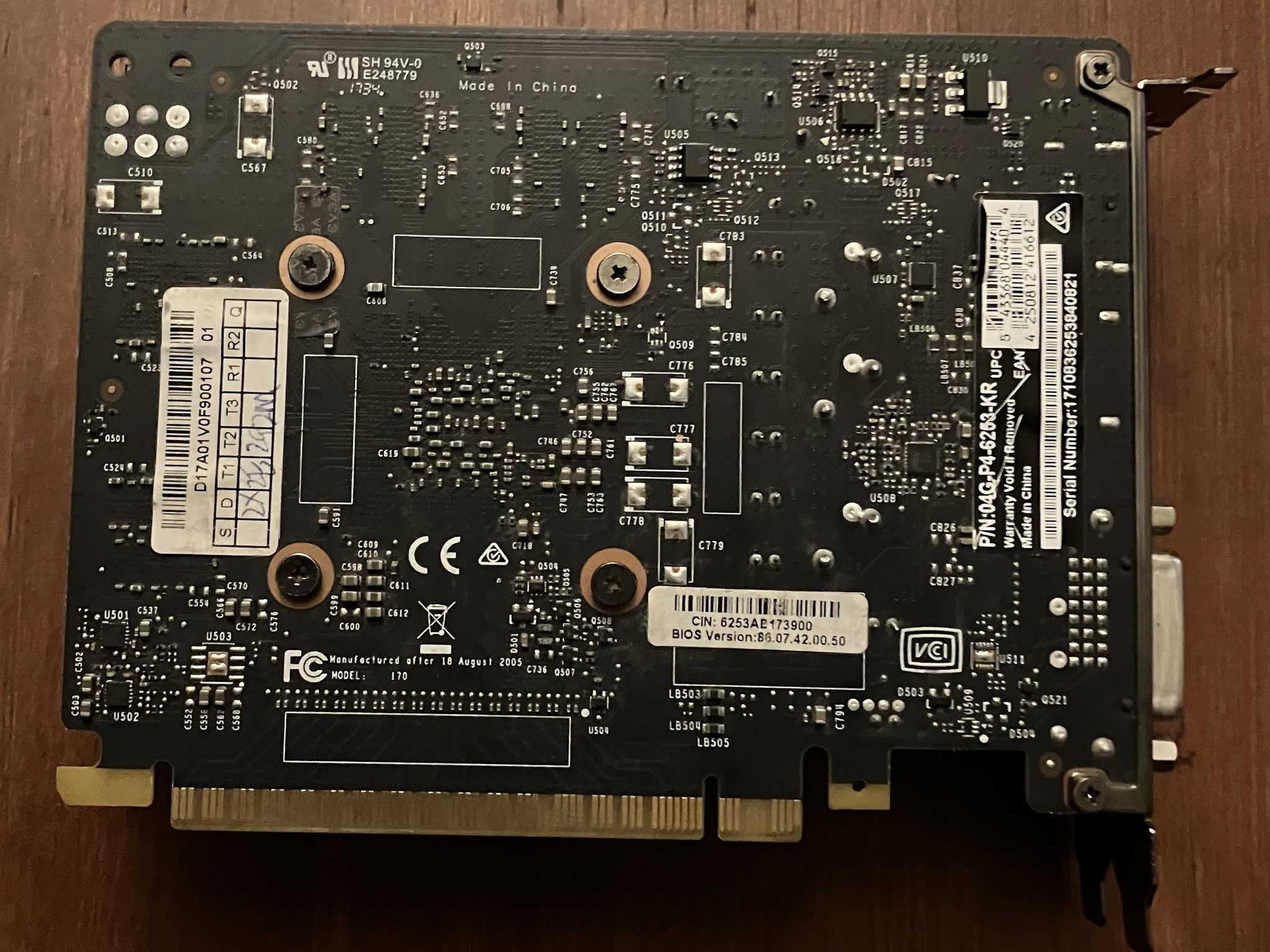 EVGA Geforce GTX 1050 TI Graphics Card