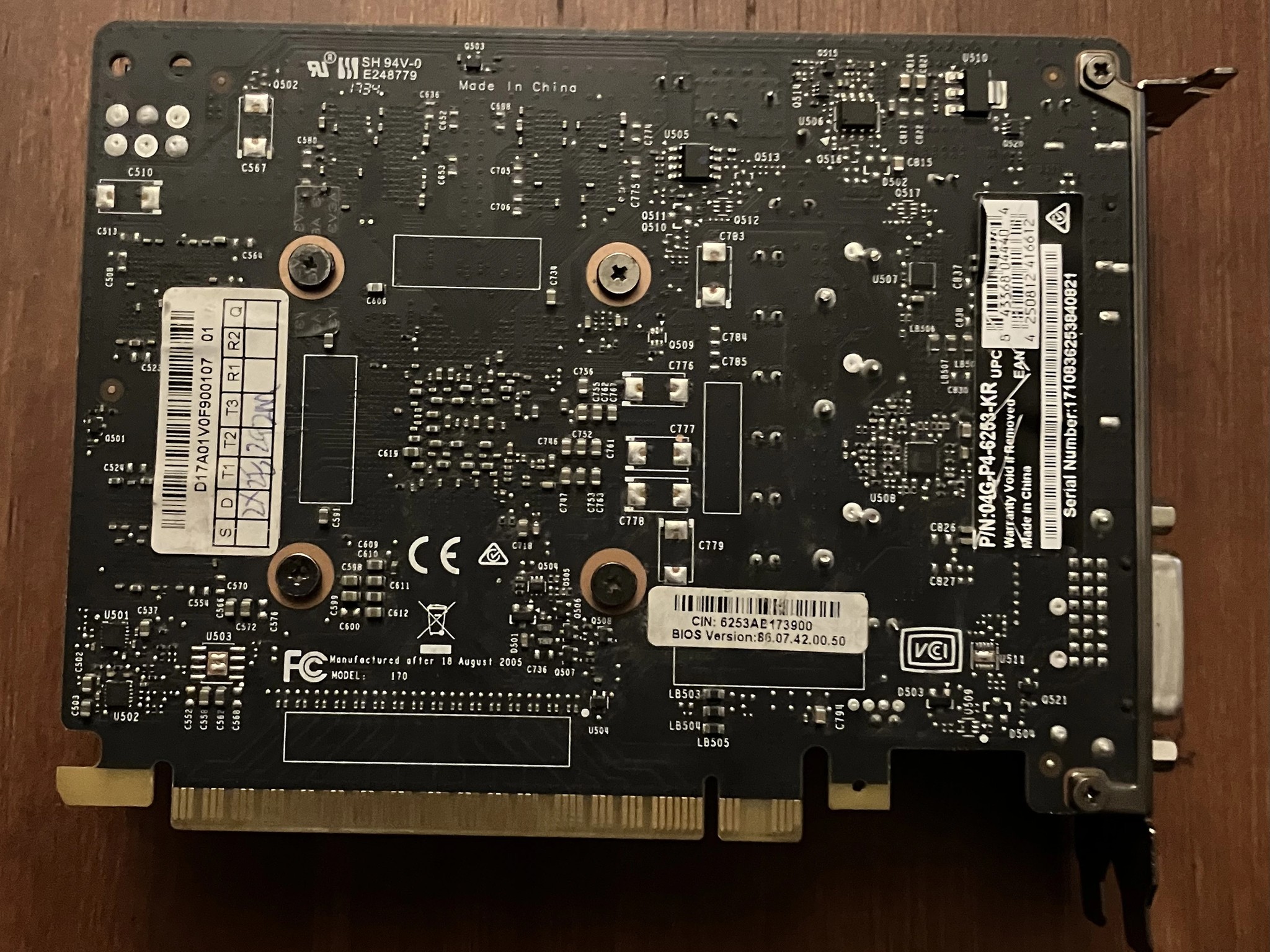 EVGA Geforce GTX 1050 TI Graphics Card