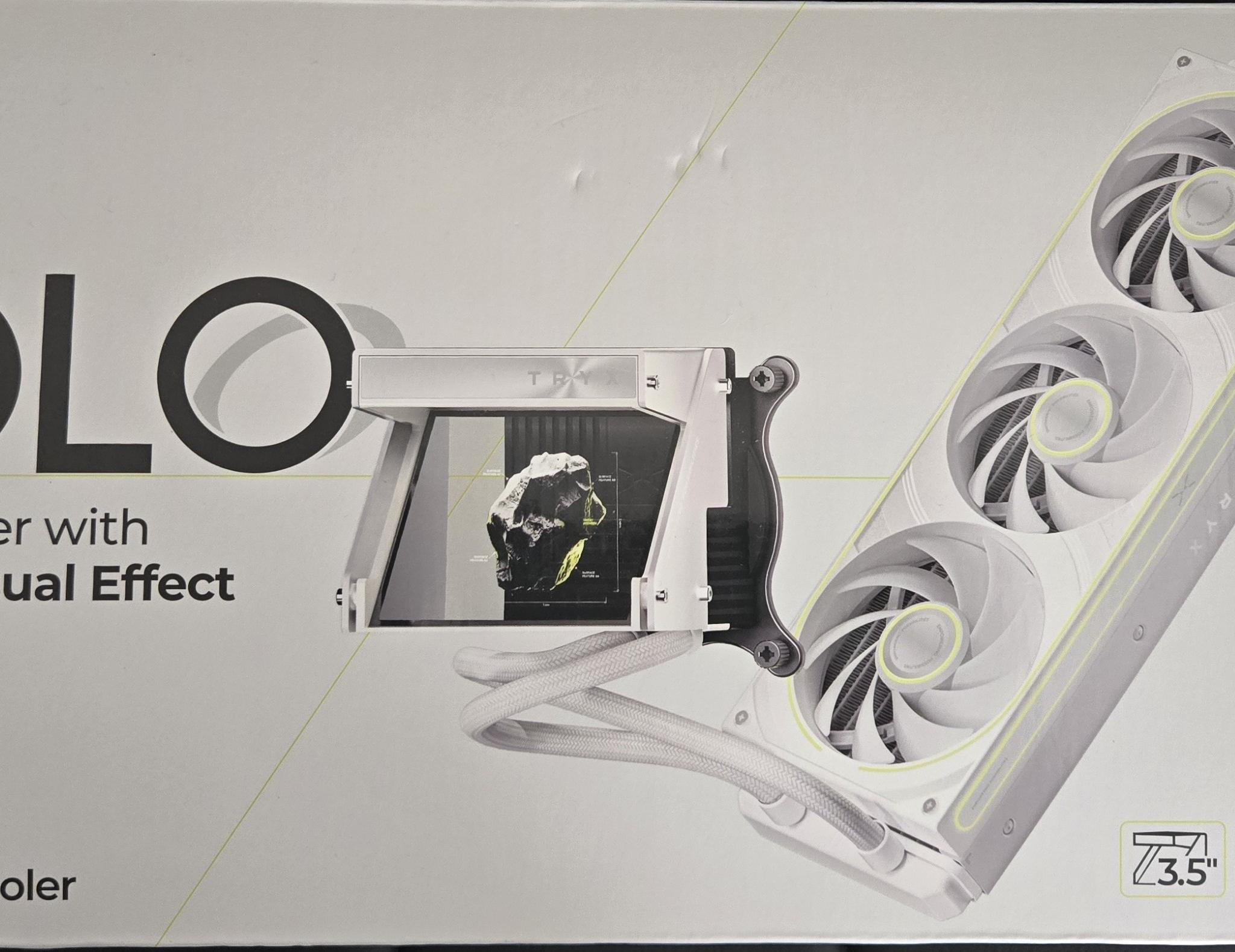 TRYX Holo 360mm AIO White Holographic Visual GIPHY Built-in Asetek 280w TDP