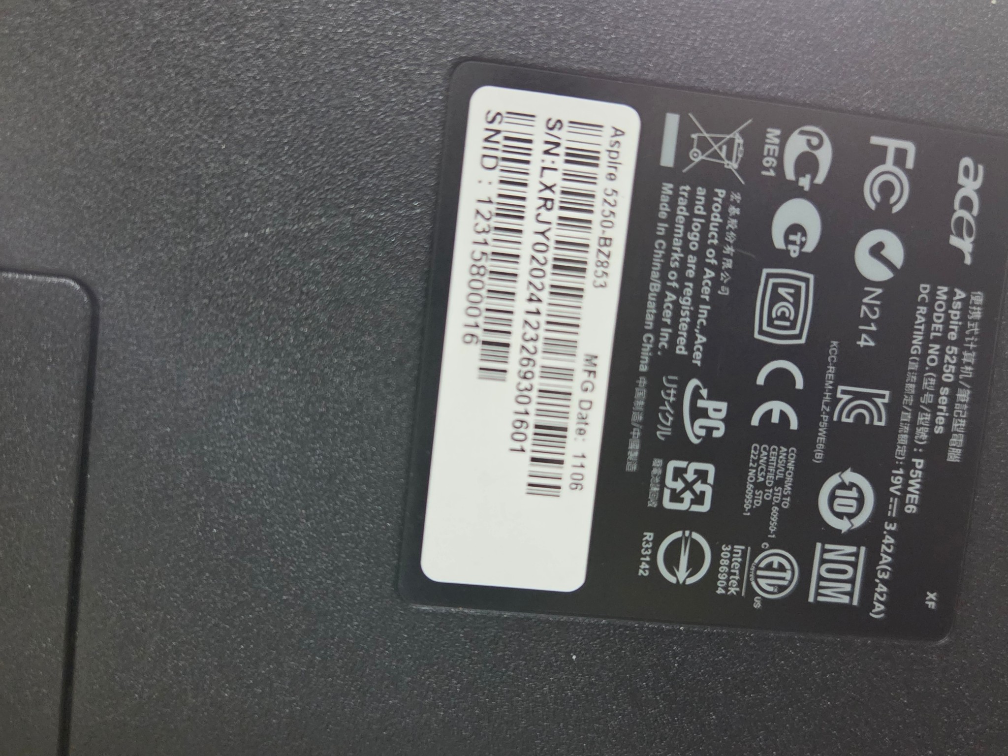 Acer Aspire 5250