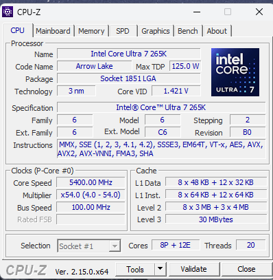 Intel Core Ultra 7 265K