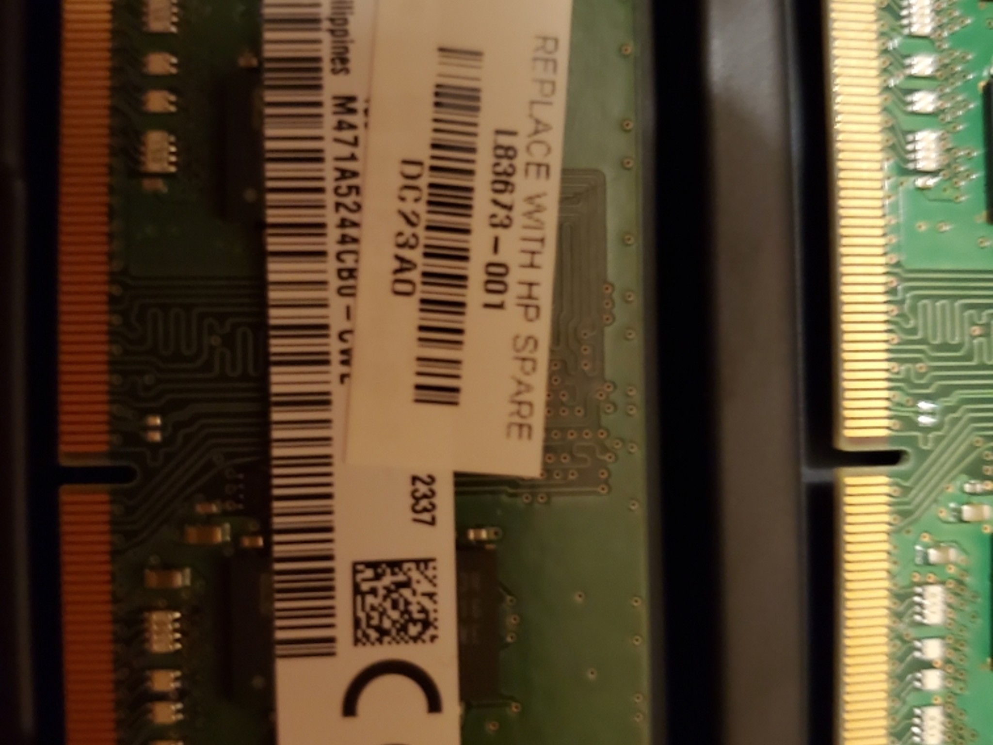 Used HP DDR4 RAM (2) 4GB sticks