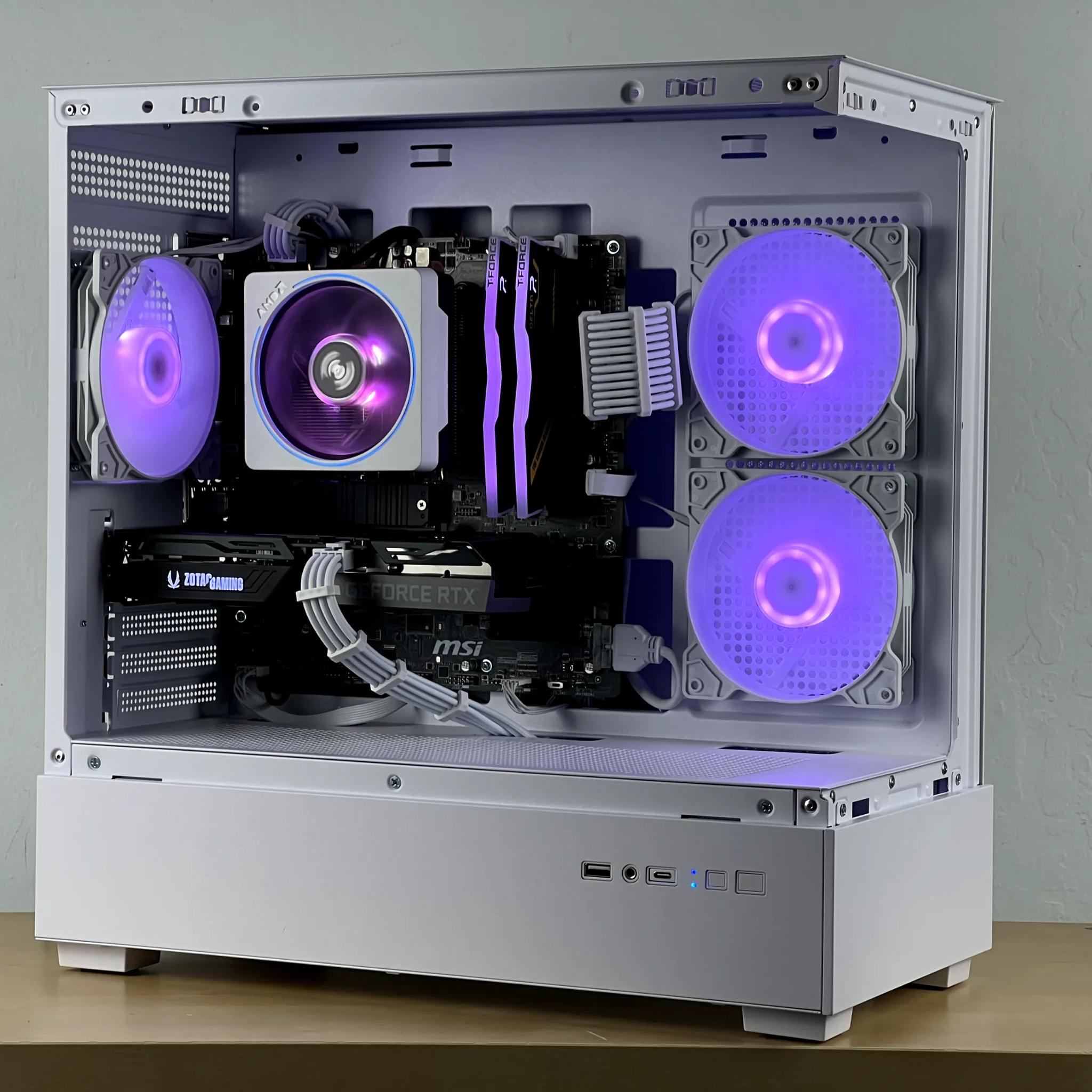 🧊 Fast and Clean White Gaming PC | RTX 3060 TI | AMD Ryzen 7 3700X | 1TB SSD | 16GB RAM | 🧊