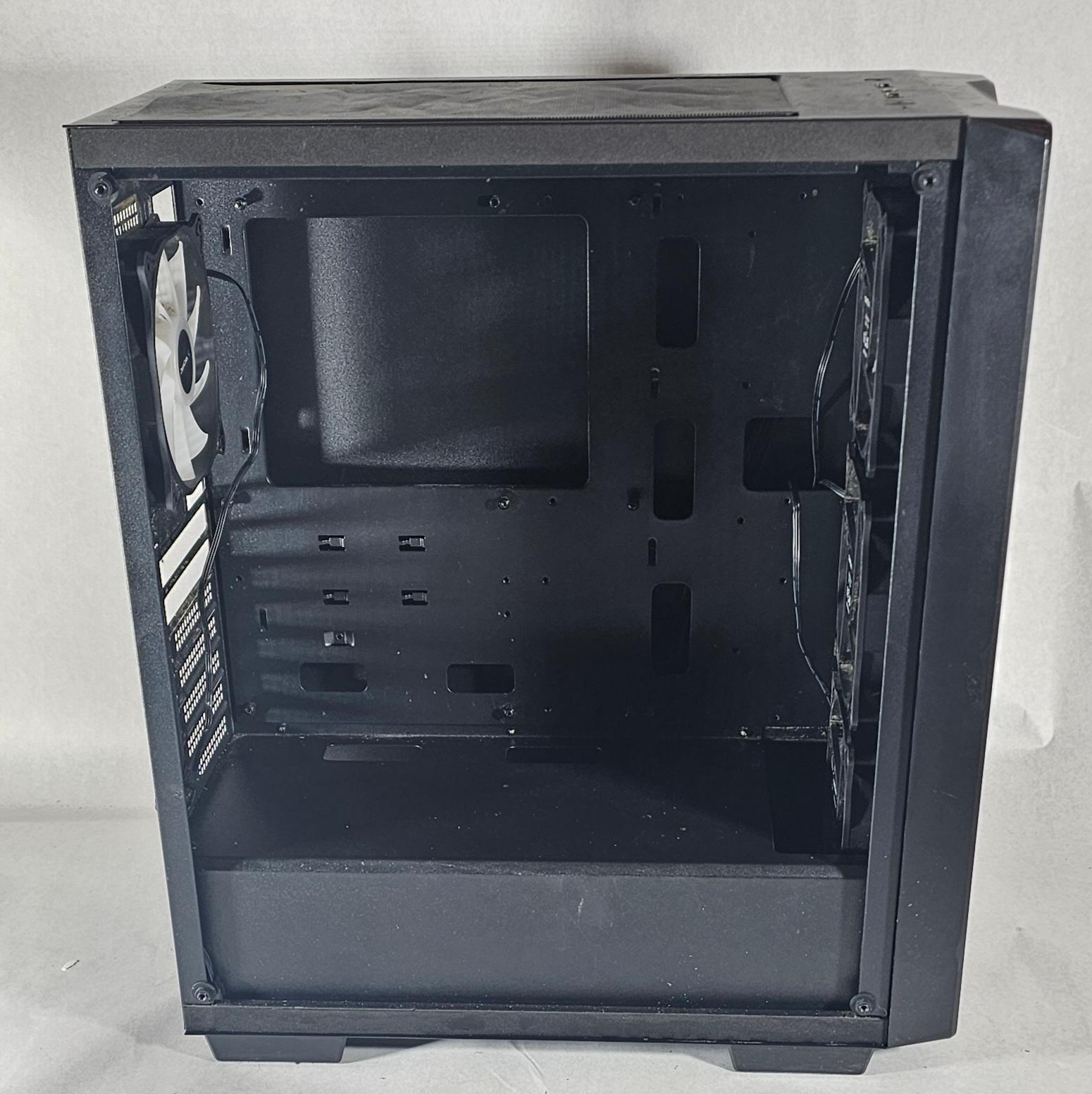 Black DeepCool PC Case with Tempered Glass w/ 3 Fans