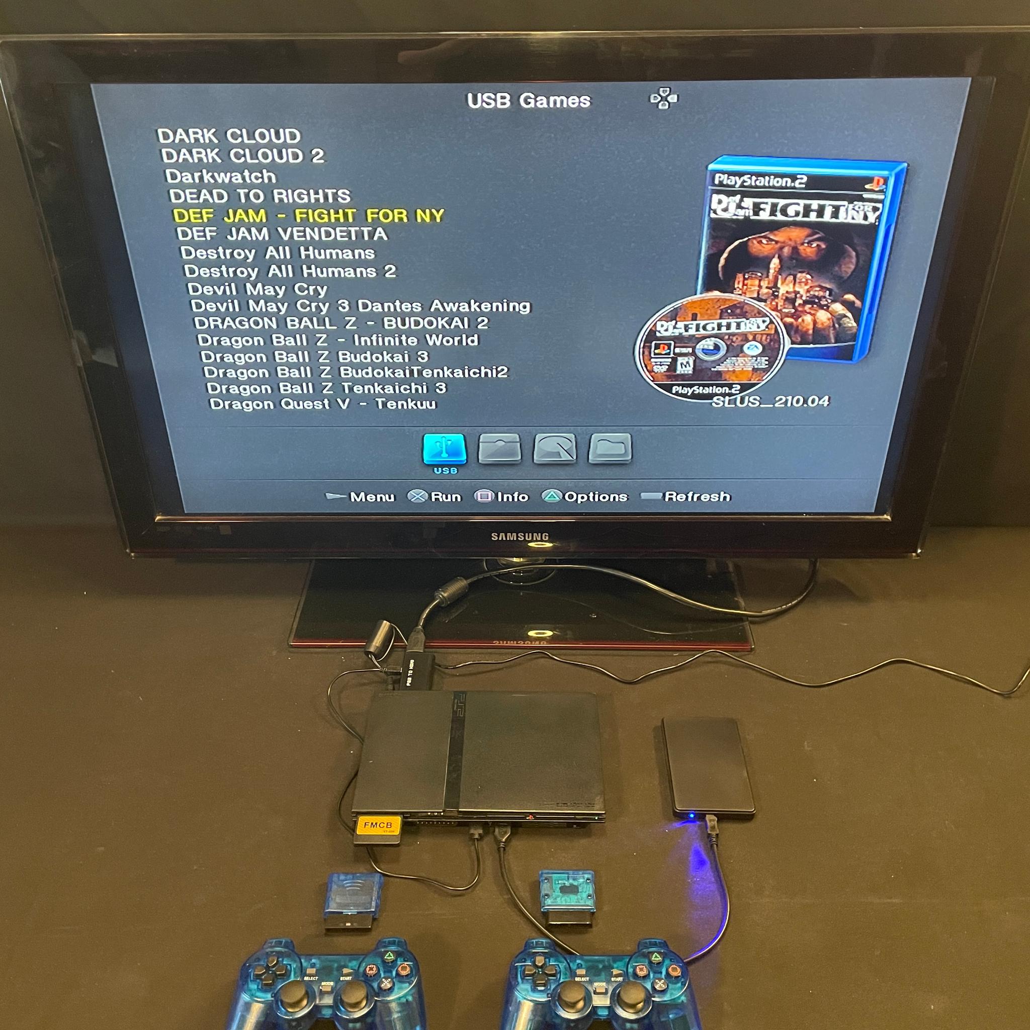 Playstation 2 Ps2 Slim 1tb With Games And Accessories