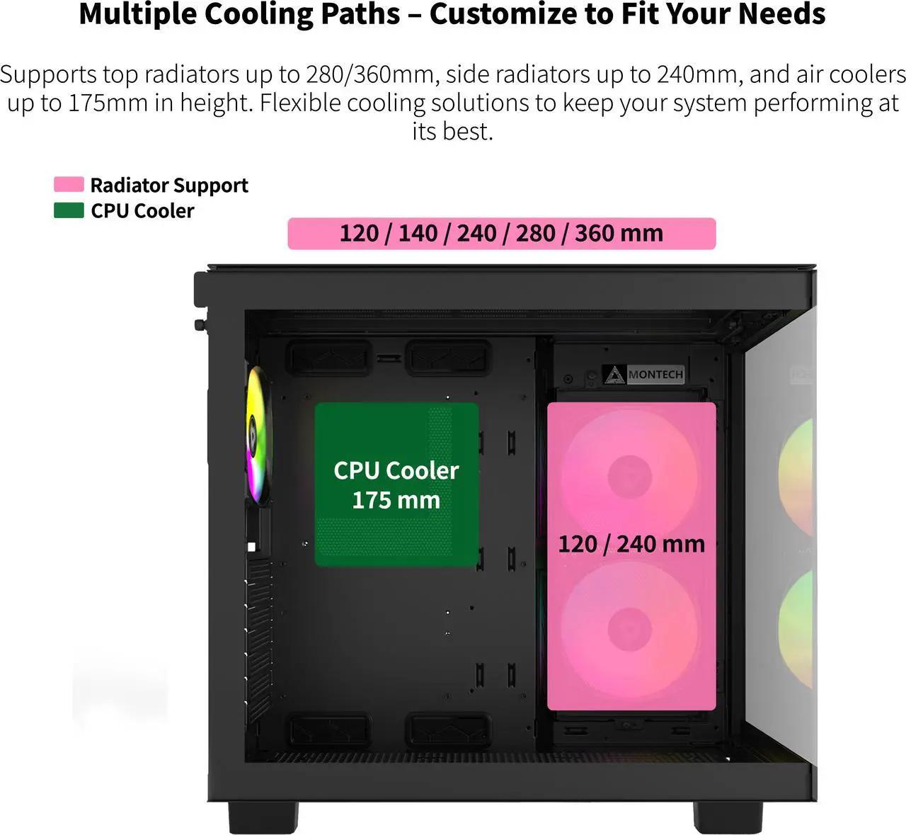 👑 MONTECH KING 65 PRO ATX Mid Tower Gaming Case | Brand New, Unused