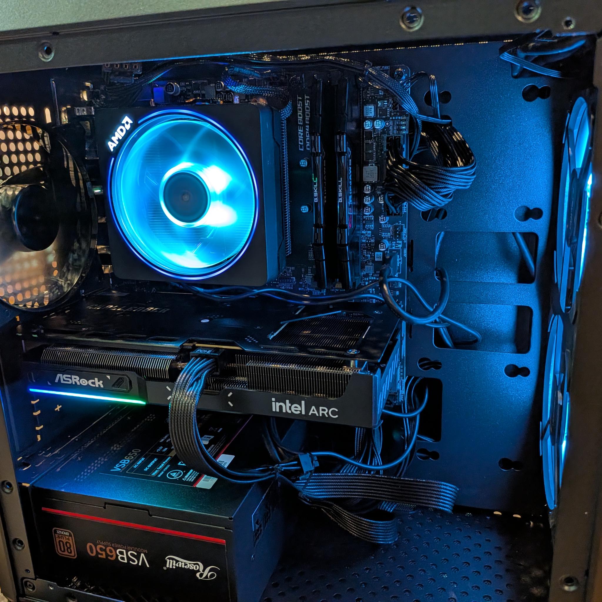 1080p Budget Starter - Intel Arc B580, Ryzen 5 5500, 32 GB DDR4 RAM, 1 TB NVME, RGB