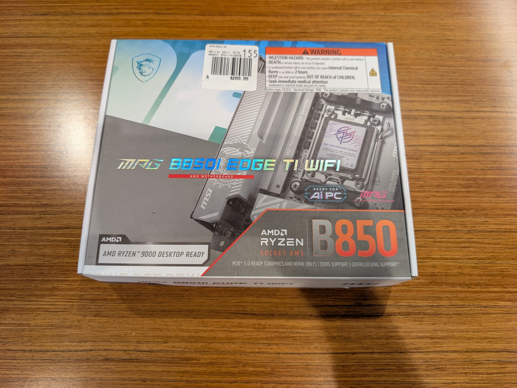 MSI MPG B850I Edge TI Wifi Motherboard