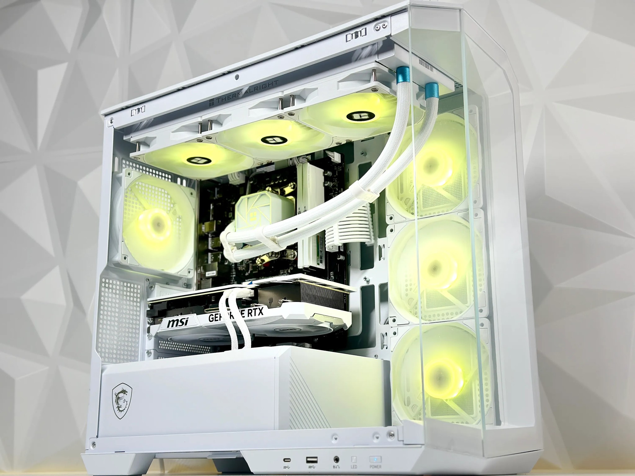 🌨️⛄90° N||Liquid Cooled Gaming PC🌨️Nvidia RTX 4070 Ti 12GB🌨️AMD Ryzen 5 7600🌨️32GB DDR5🌨️1TB NVME
