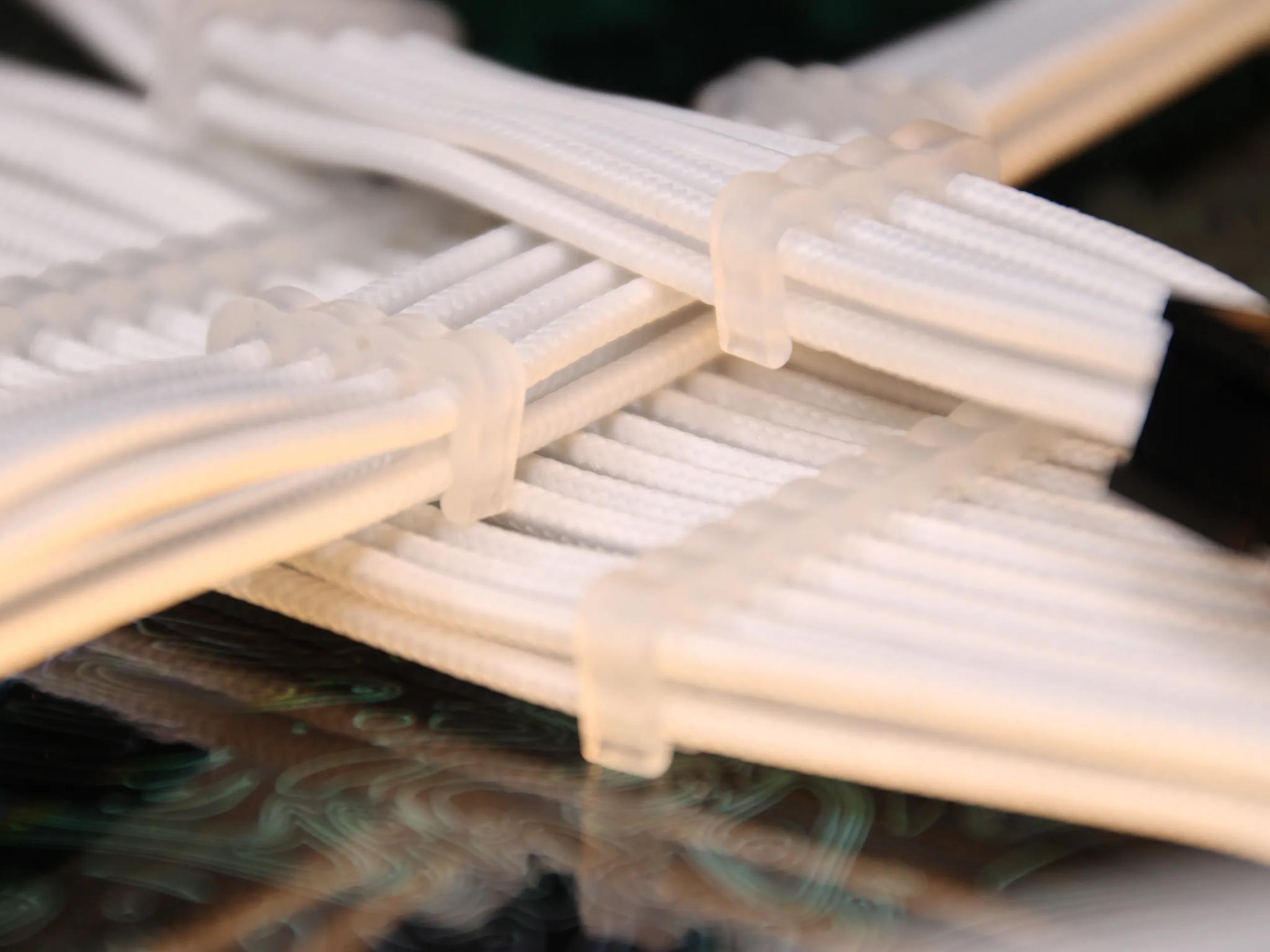 KOTTO White Braided ATX Cable Extensions w/Cable Combs