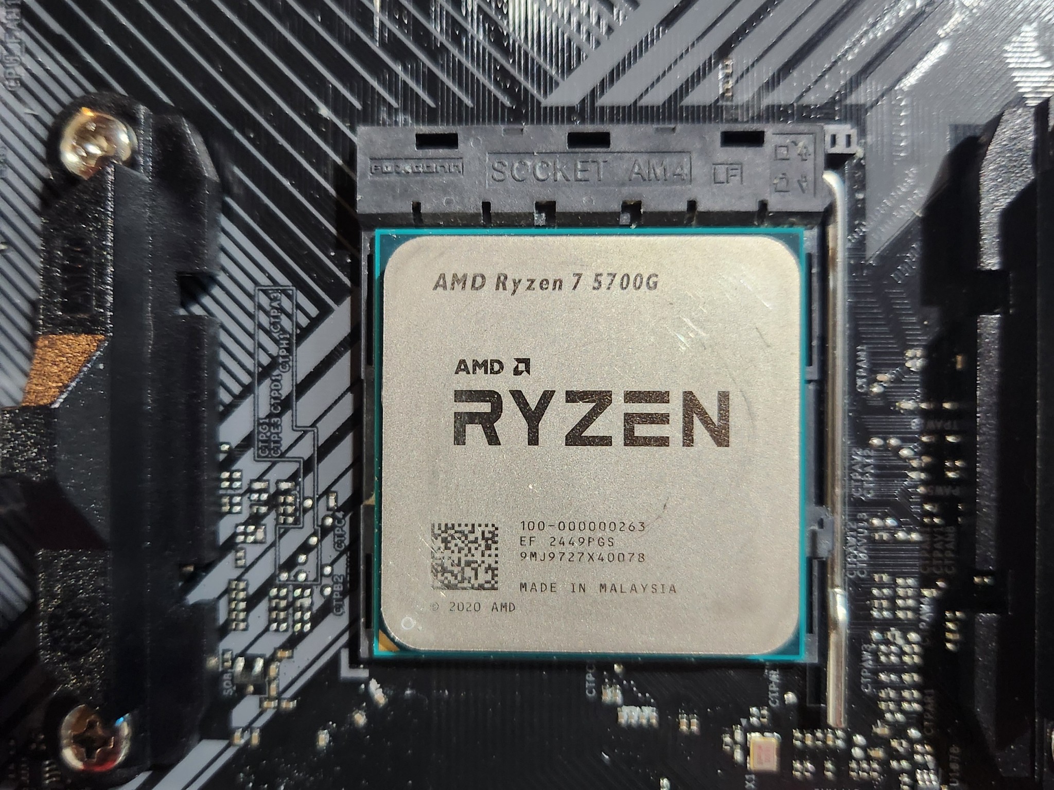 Asrock b450m ac/ r2.0 with ryzen 7 5700g cpu and 16gb ddr4 ram along with brand new cpu air cooler