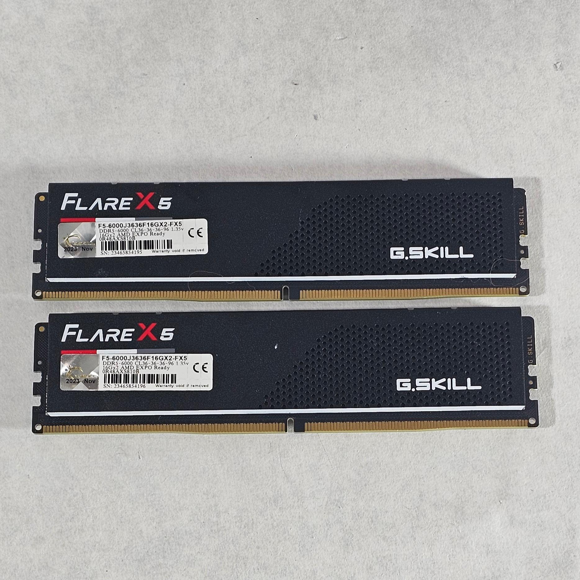 32GB DDR5 (2x16GB) CL36 6000MT/s G.Skill Flare X5