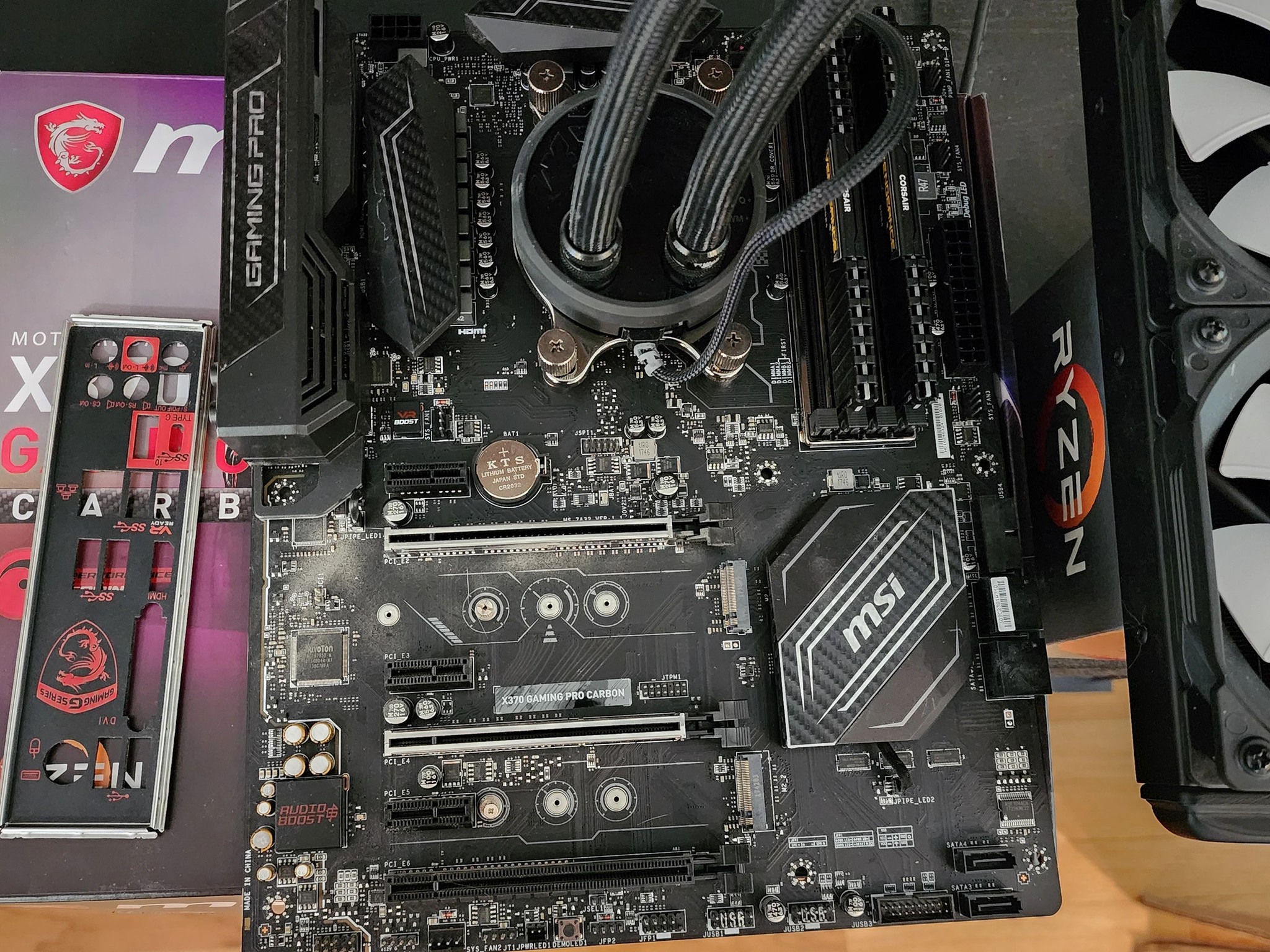 MSI x370 Gaming Pro Carbon With CPU and CPU AIO