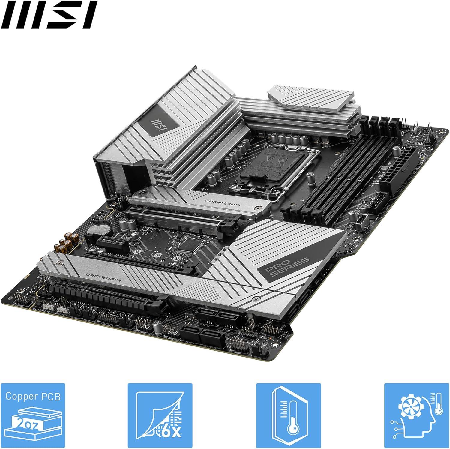MSI PRO Z790-A MAX WIFI Intel LGA 1700 Z790 ATX M.2 Desktop Motherboard A