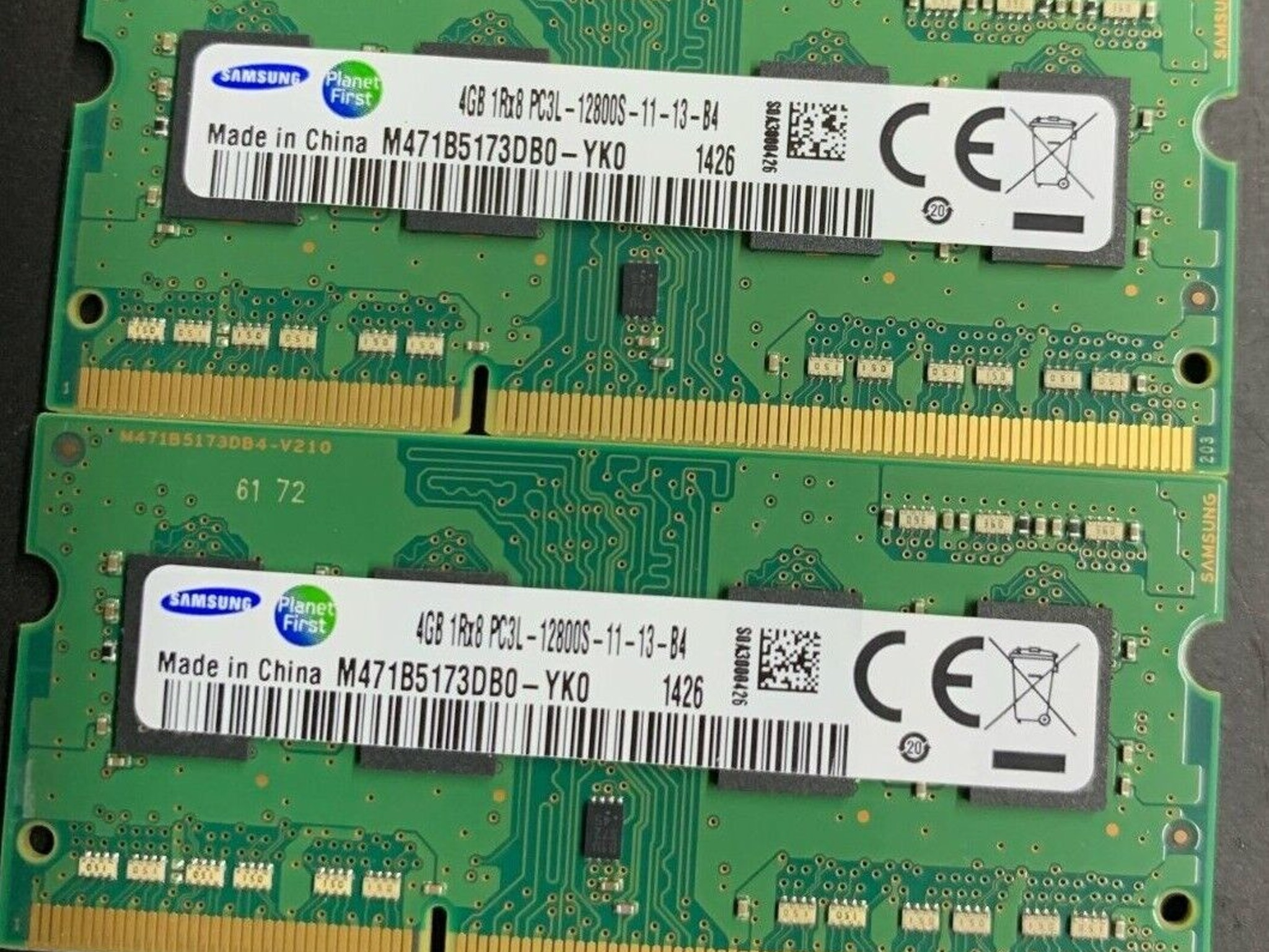 Original Samsung 8GB, (2x4GB) M471B5173DB0-YK0 -DDR3 SODIMM Laptop Memory Ram